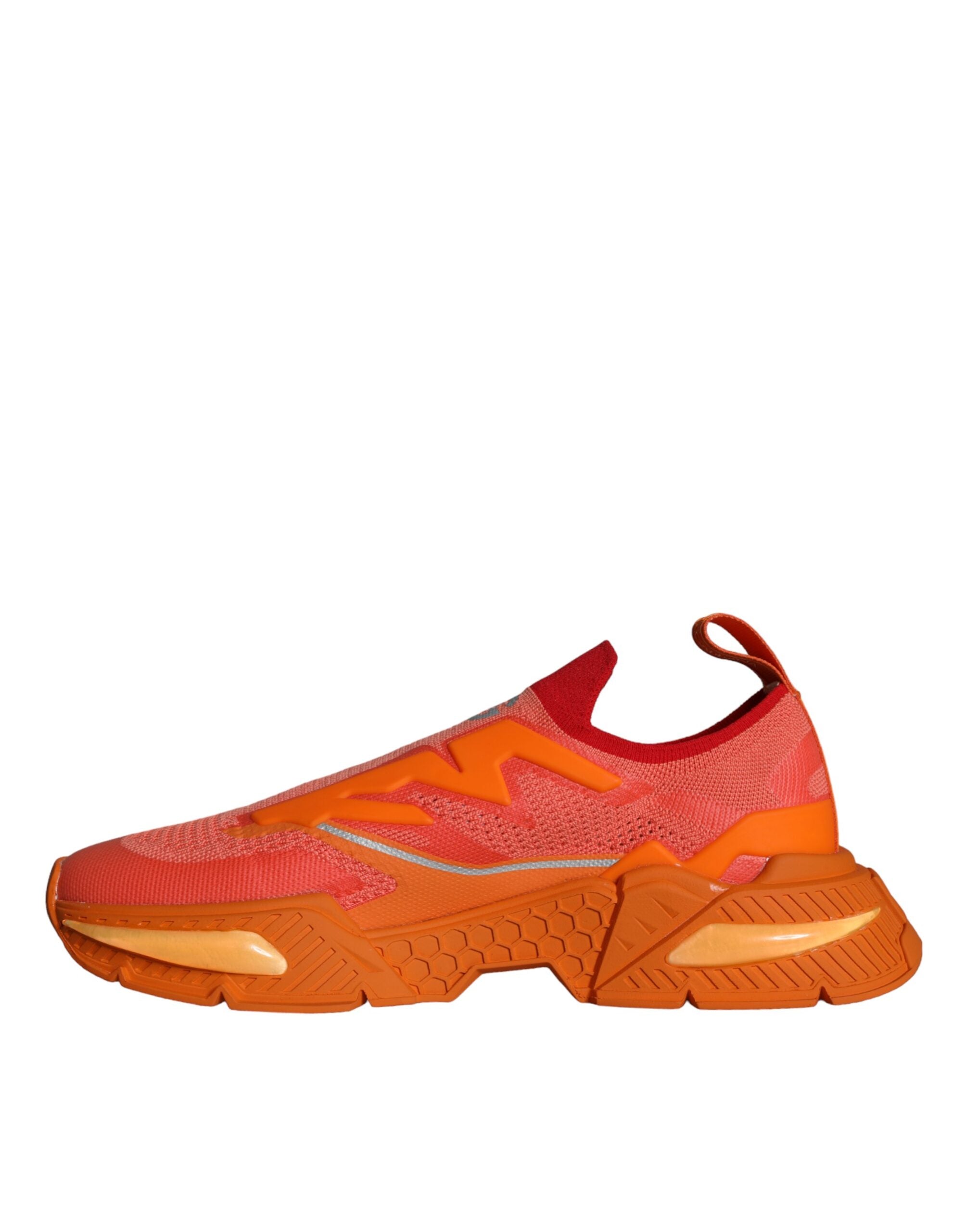 Dolce &amp; Gabbana Orange Airmaster Low Top Herren Sneakers Schuhe