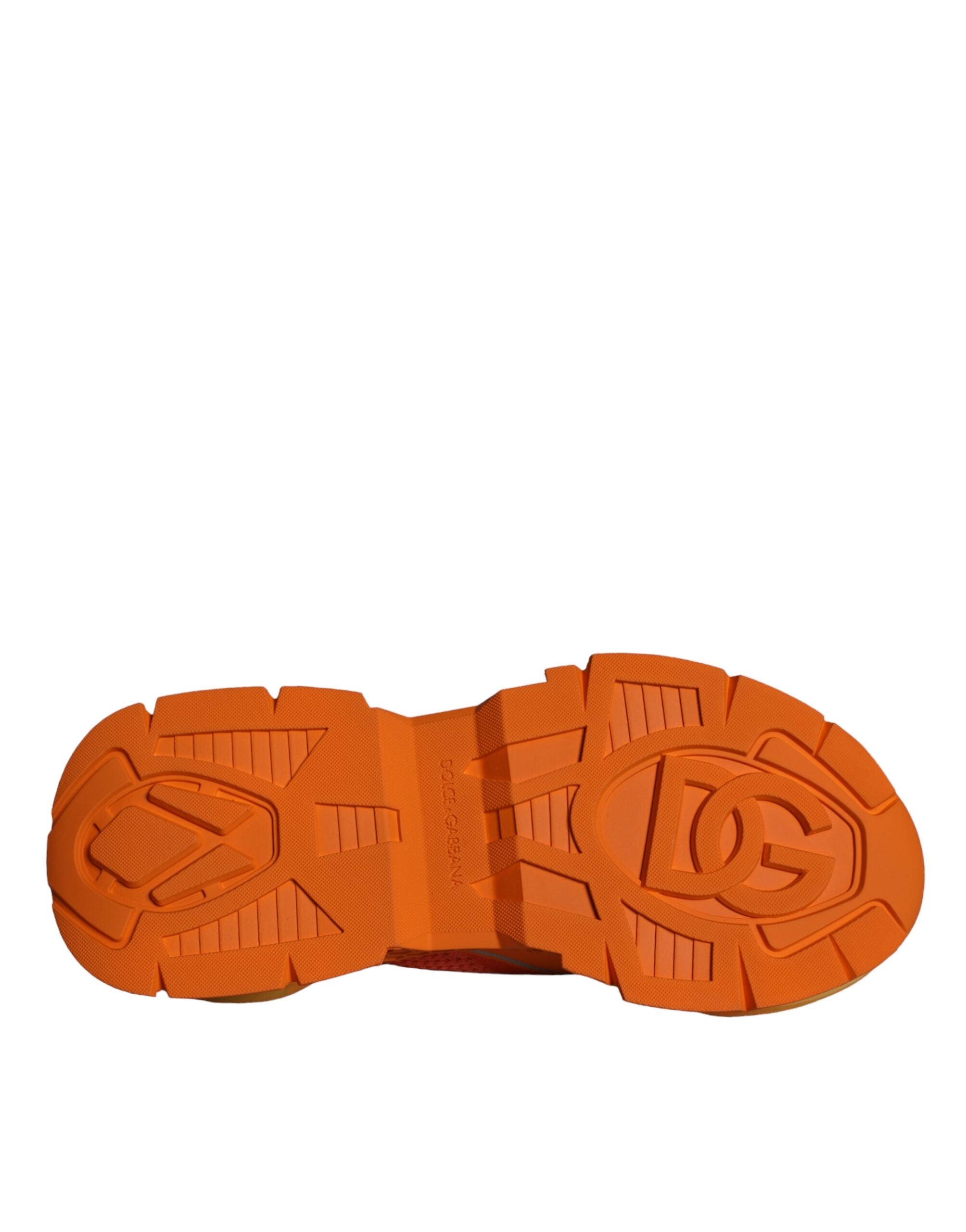 Dolce &amp; Gabbana Orange Airmaster Low Top Herren Sneakers Schuhe
