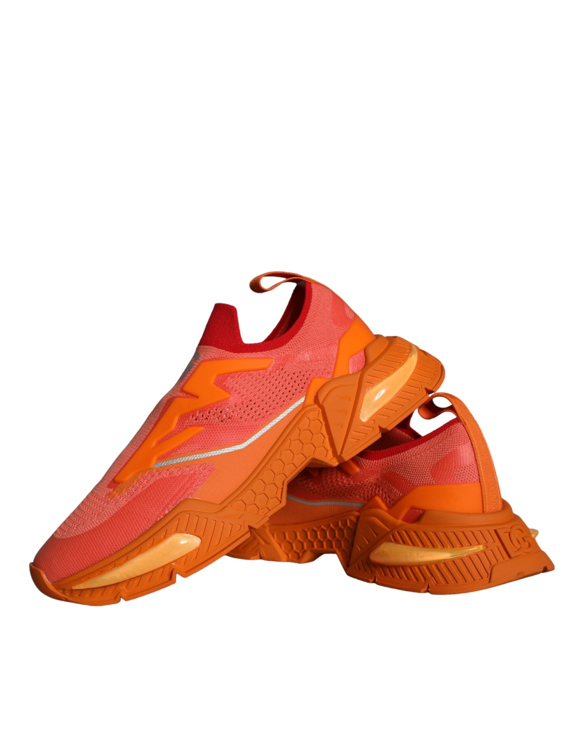 Dolce &amp; Gabbana Orange Airmaster Low Top Herren Sneakers Schuhe