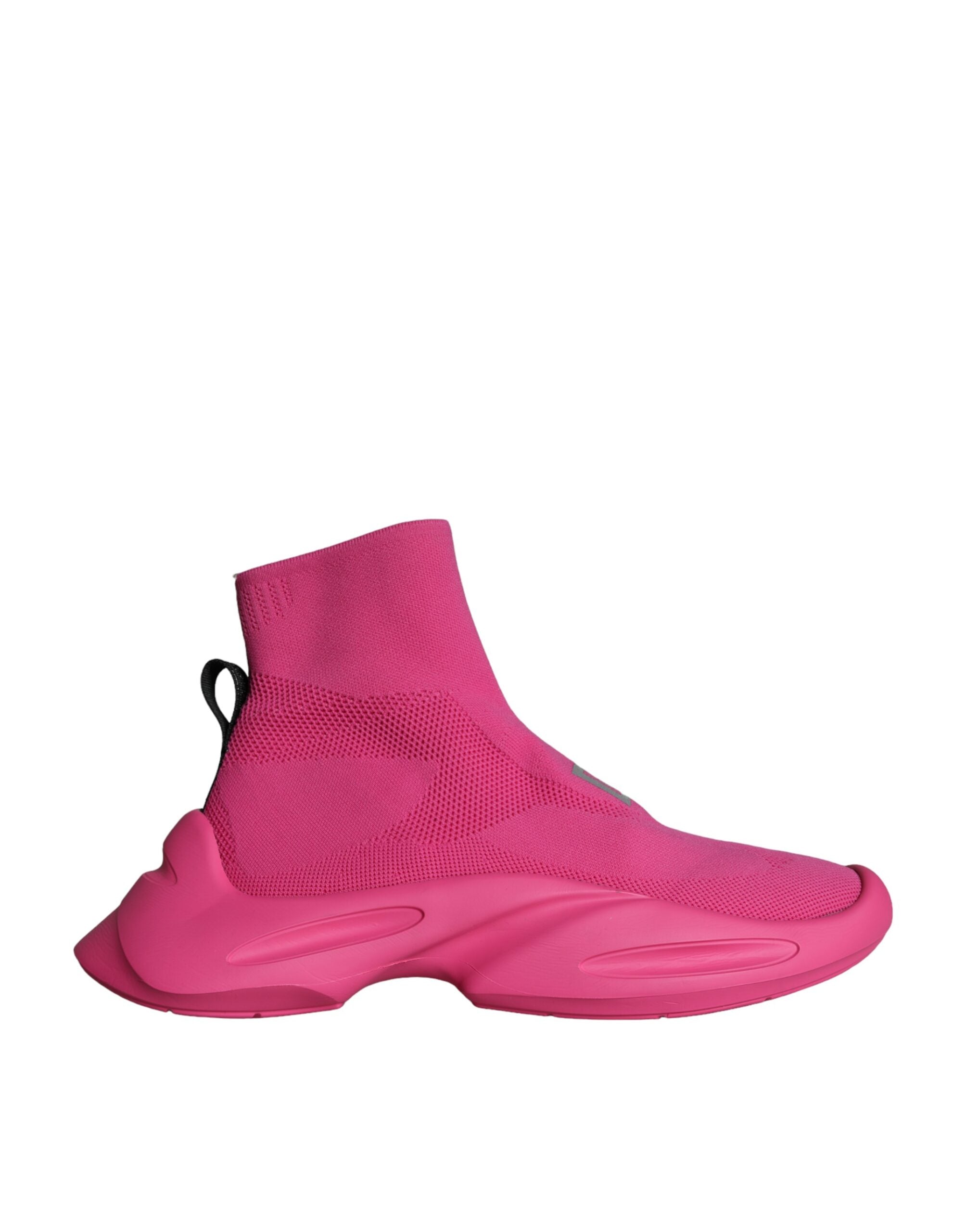 Dolce &amp; Gabbana Pink Logo Print Slip On Socken Sneakers Schuhe