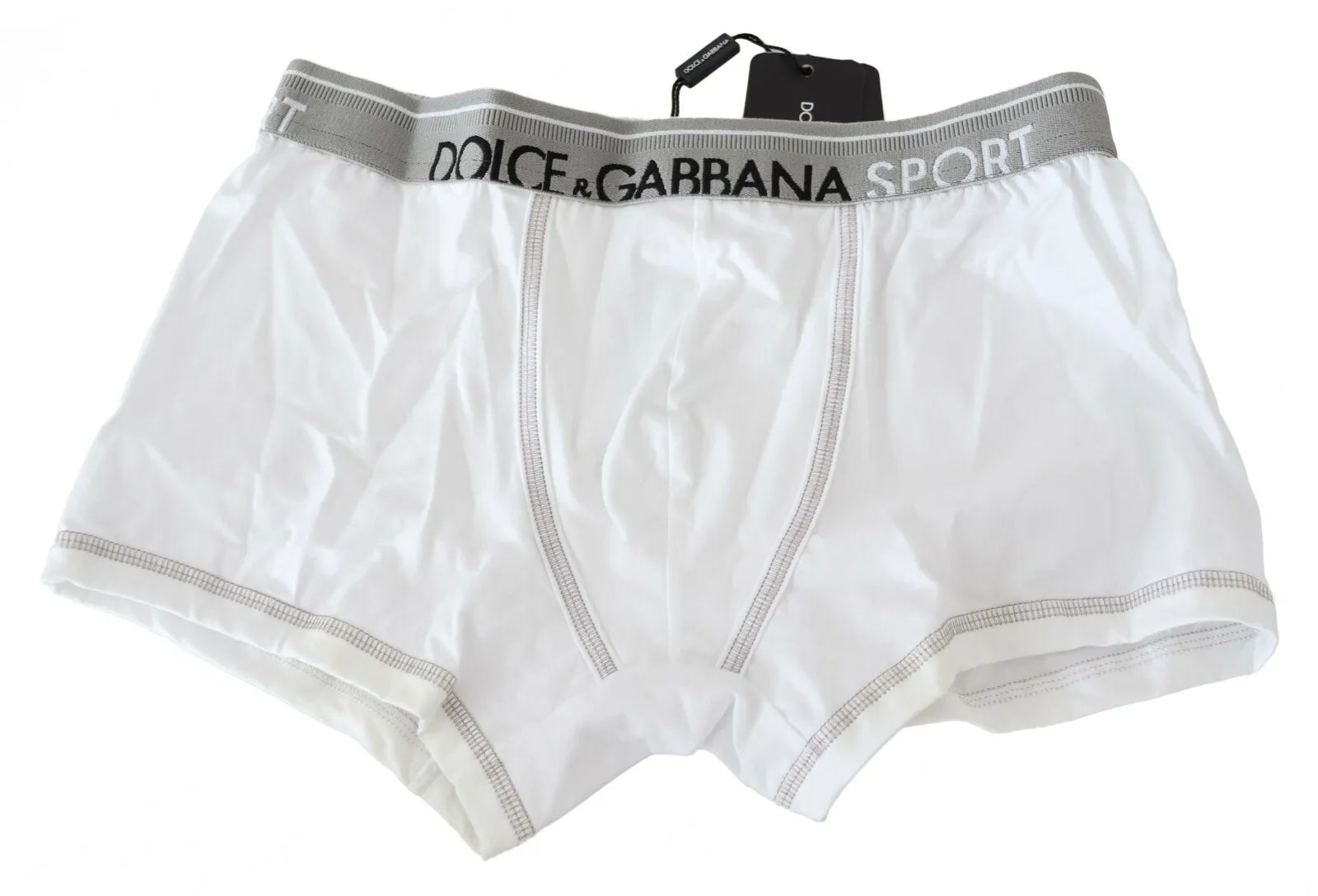 Dolce &amp; Gabbana – Boxershorts aus Stretch-Baumwolle in normaler Größe in Weiß
