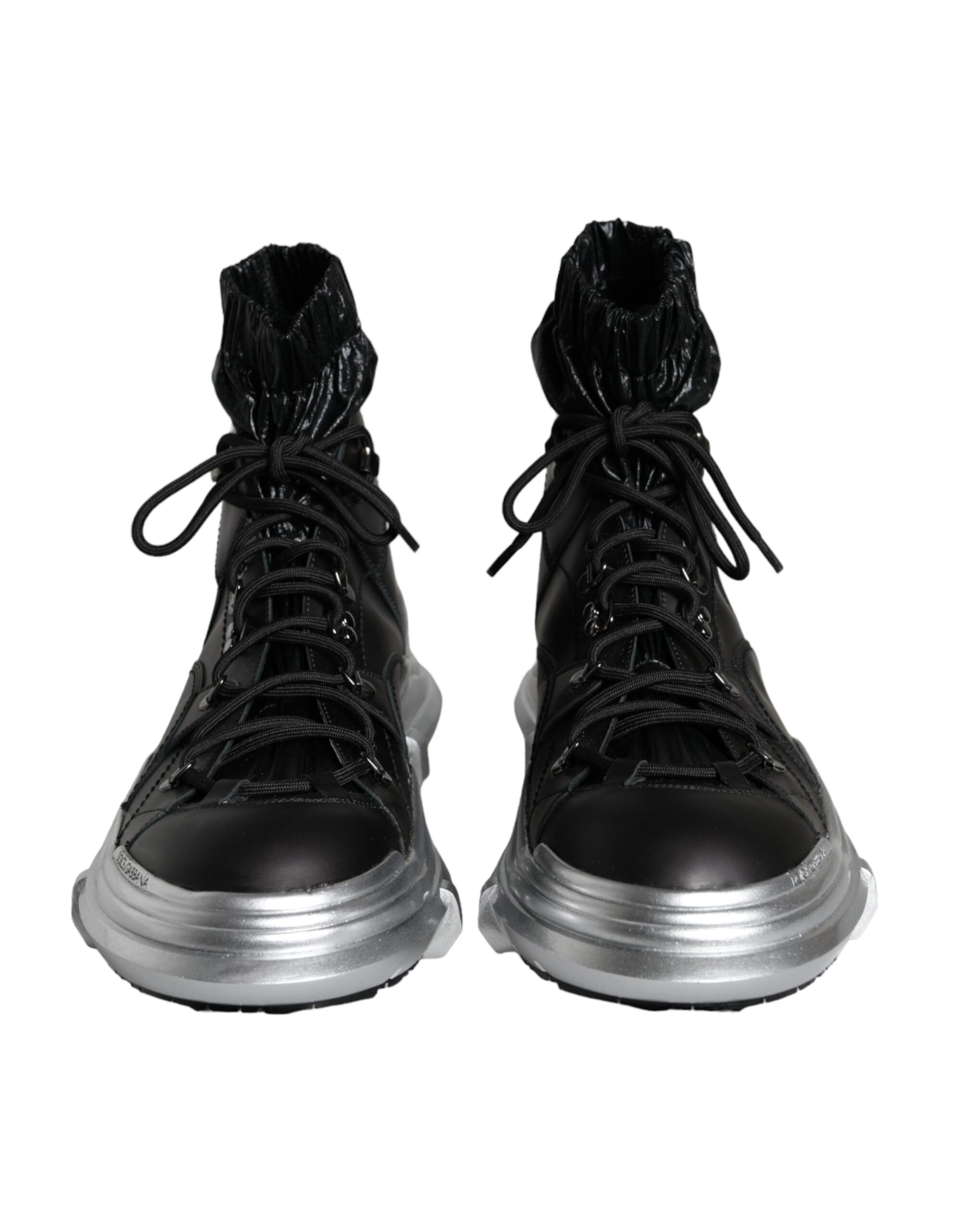 Dolce &amp; Gabbana – Galileo – Hohe Sneakers aus Nylon in Schwarz