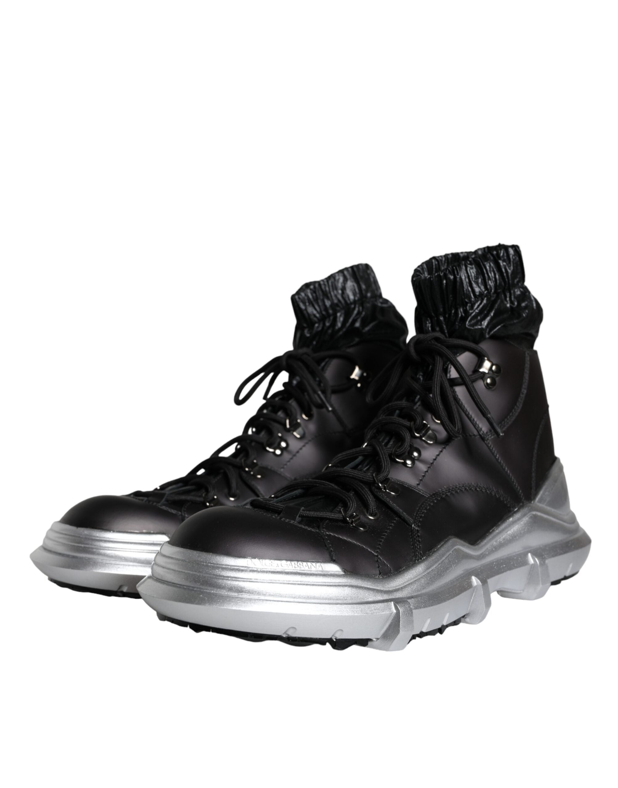 Dolce &amp; Gabbana – Galileo – Hohe Sneakers aus Nylon in Schwarz