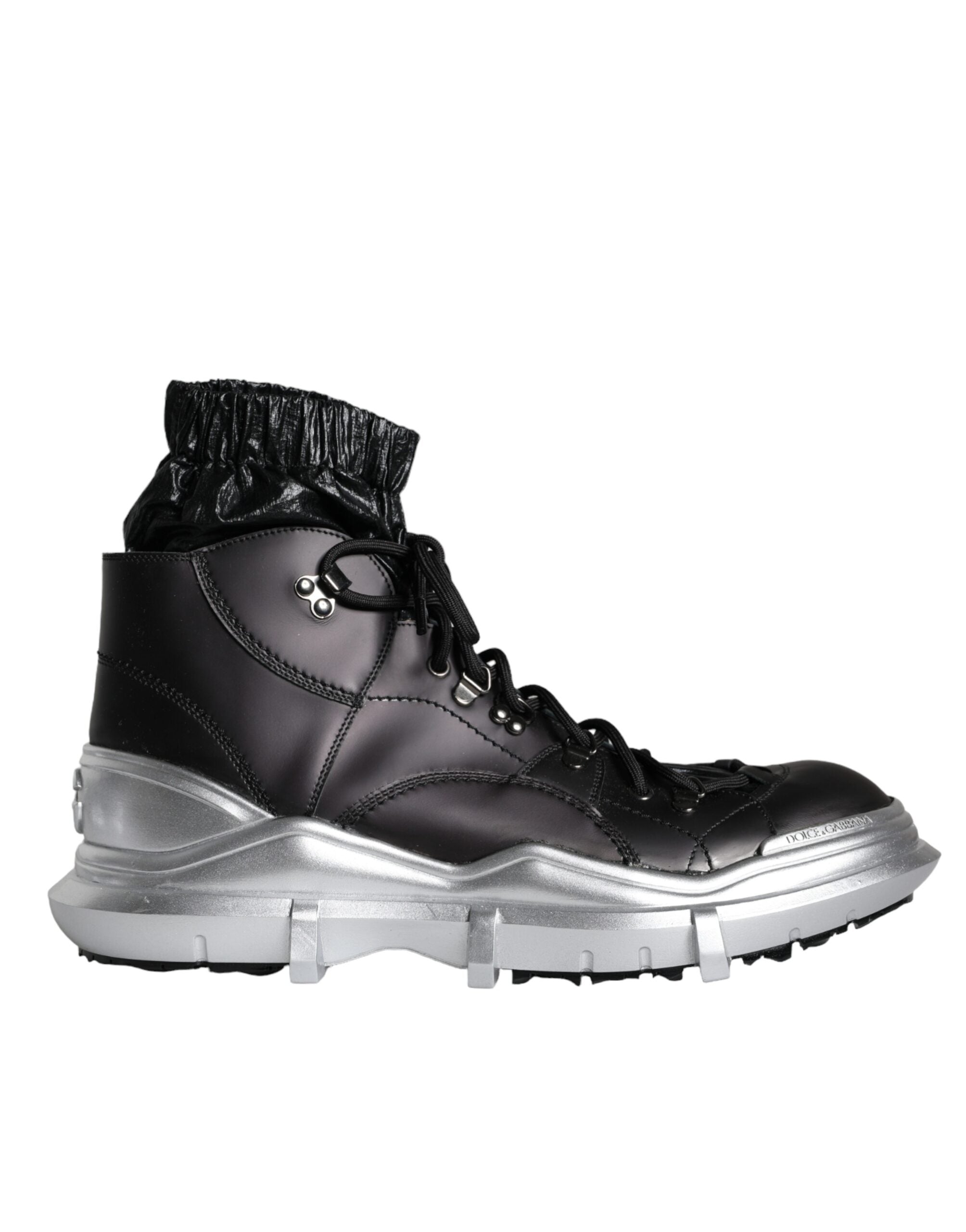 Dolce &amp; Gabbana – Galileo – Hohe Sneakers aus Nylon in Schwarz