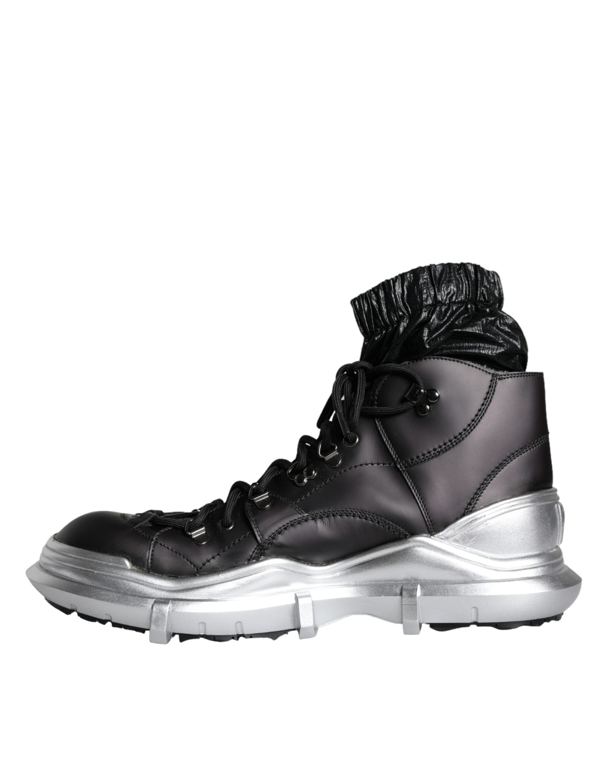Dolce &amp; Gabbana – Galileo – Hohe Sneakers aus Nylon in Schwarz