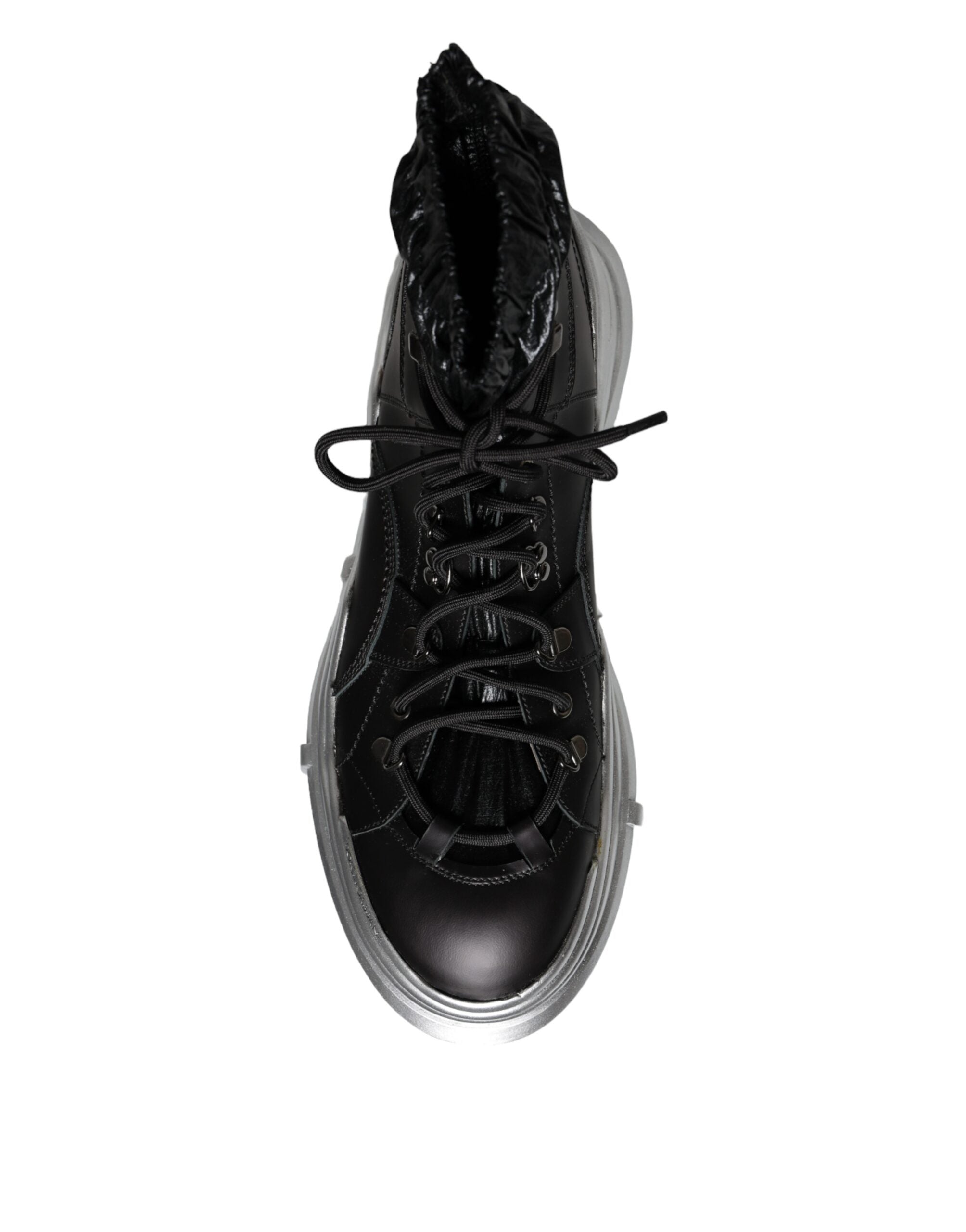 Dolce &amp; Gabbana – Galileo – Hohe Sneakers aus Nylon in Schwarz