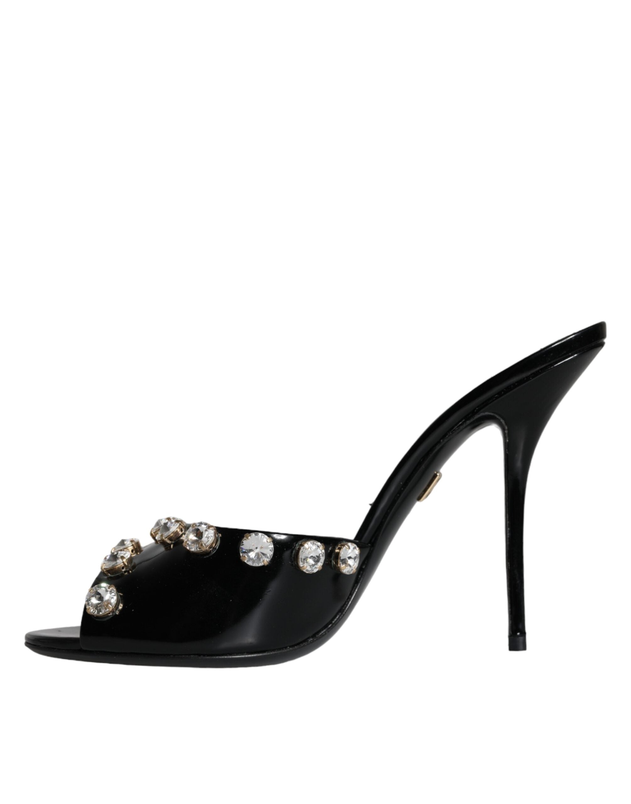 Sandale Dolce &amp; Gabbana Keira cu toc negru și cristale