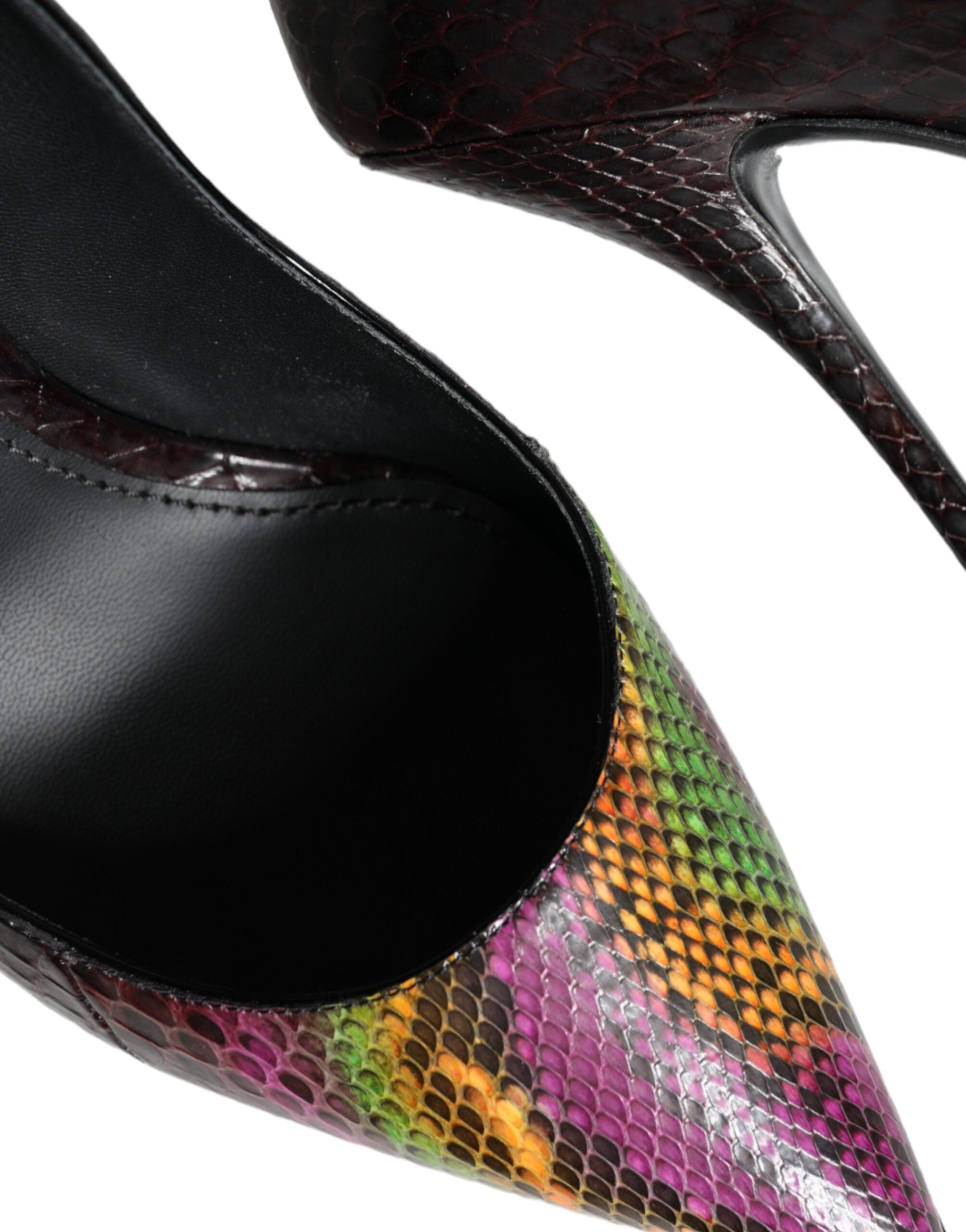 Dolce &amp; Gabbana Multicolor Exotische Leder Heels Pumps Schuhe