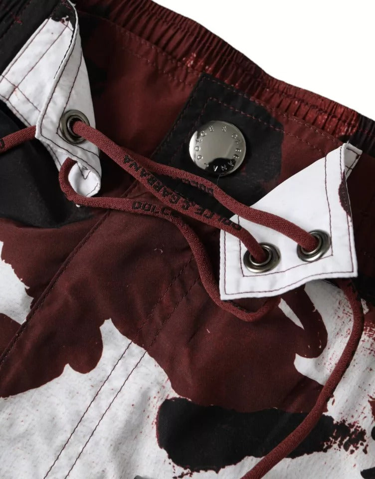 Dolce &amp; Gabbana Multicolor Camouflage DG Logo Beachwear Shorts Bademode