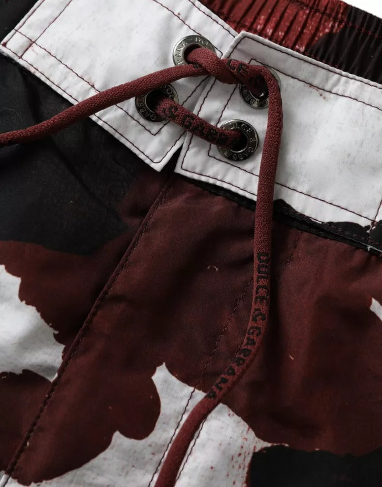 Dolce &amp; Gabbana Multicolor Camouflage DG Logo Beachwear Shorts Bademode