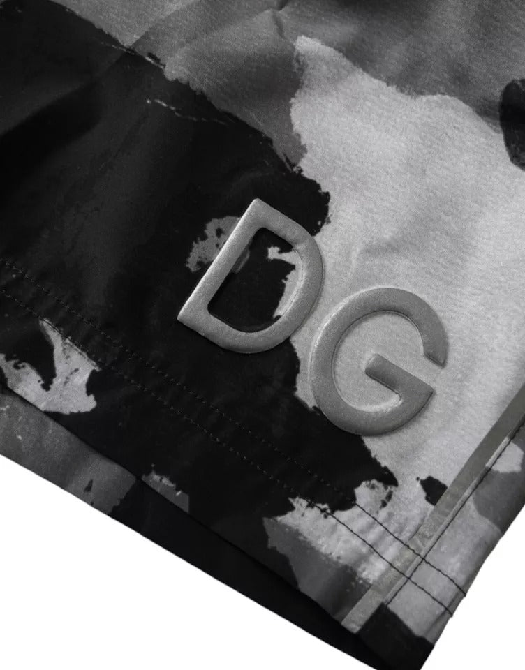 Dolce &amp; Gabbana Multicolor Camouflage DG Logo Beachwear Shorts Bademode