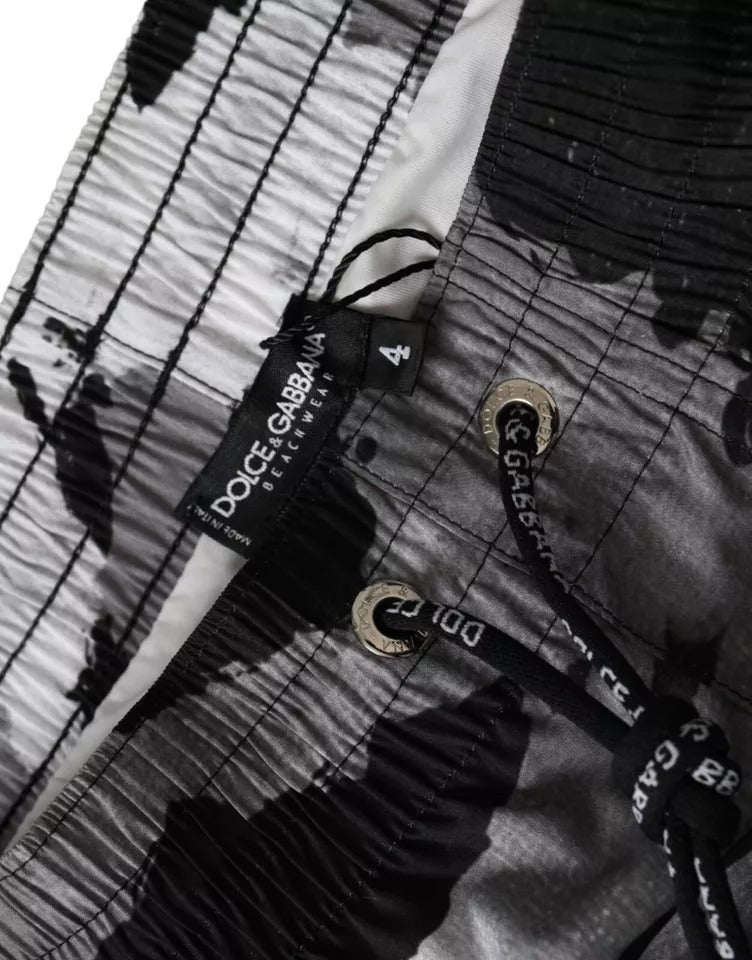 Dolce &amp; Gabbana Multicolor Camouflage DG Logo Beachwear Shorts Bademode