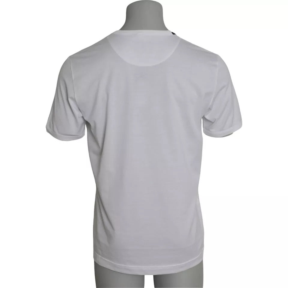 Dolce &amp; Gabbana – Weißes T-Shirt aus Baumwolle mit Rundhalsausschnitt und kurzen Ärmeln