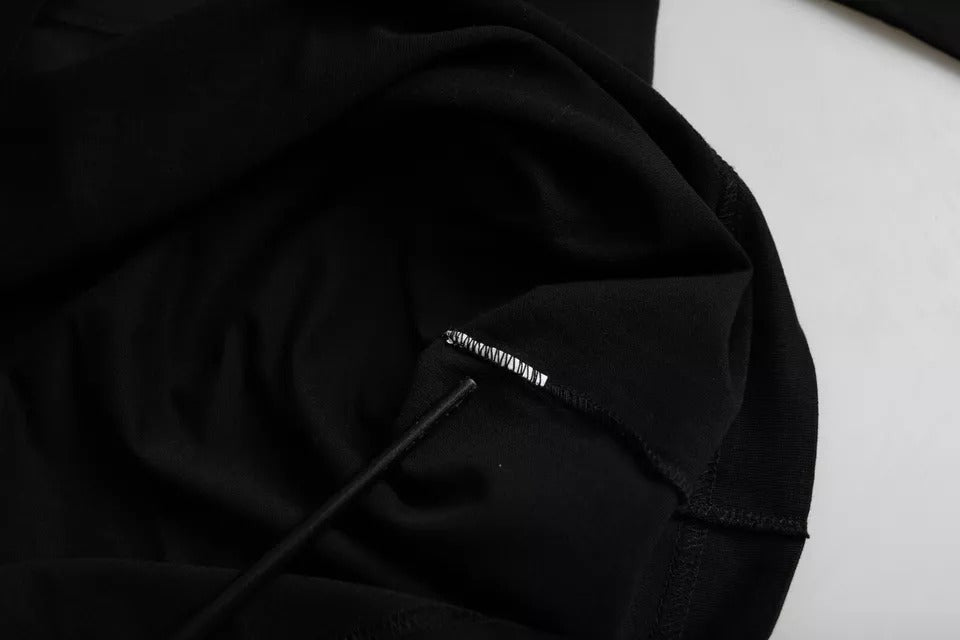 Tricou Dolce &amp; Gabbana cu guler rotund din bumbac și logo negru în relief