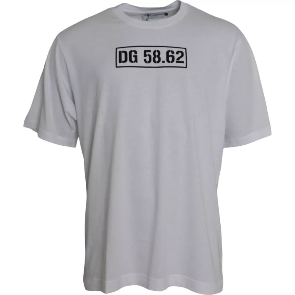 Tricou Dolce &amp; Gabbana cu mânecă scurtă și guler rotund și logo alb