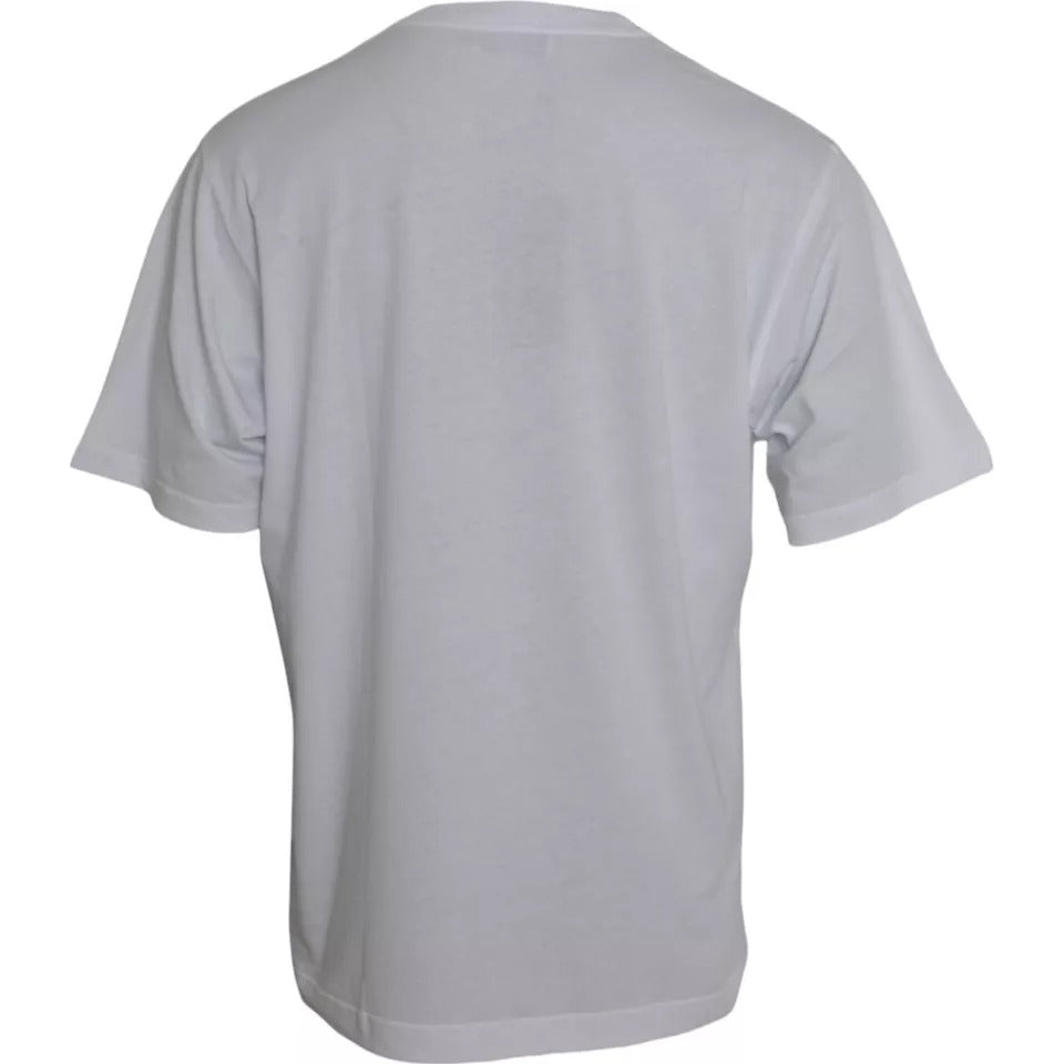 Tricou Dolce &amp; Gabbana cu mânecă scurtă și guler rotund și logo alb