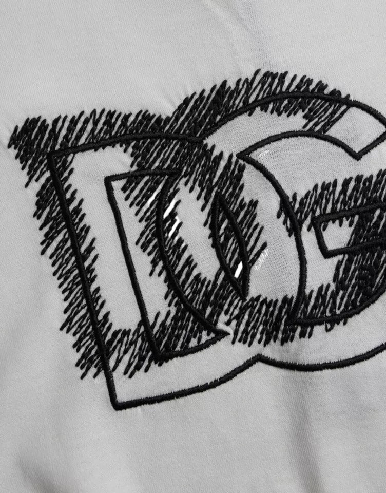 Tricou Dolce &amp; Gabbana cu mânecă scurtă și guler rotund și logo alb
