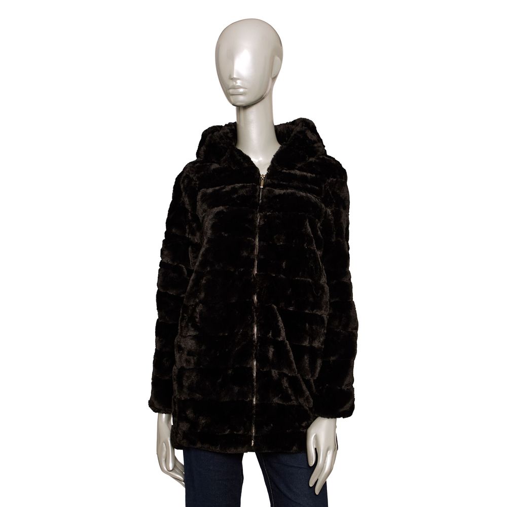 Baldinini Trend Schwarzer Polyester Damenmantel