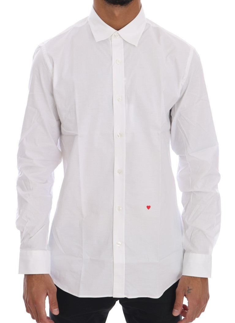 Moschino Elegantes weißes Slim-Fit-Baumwollhemd