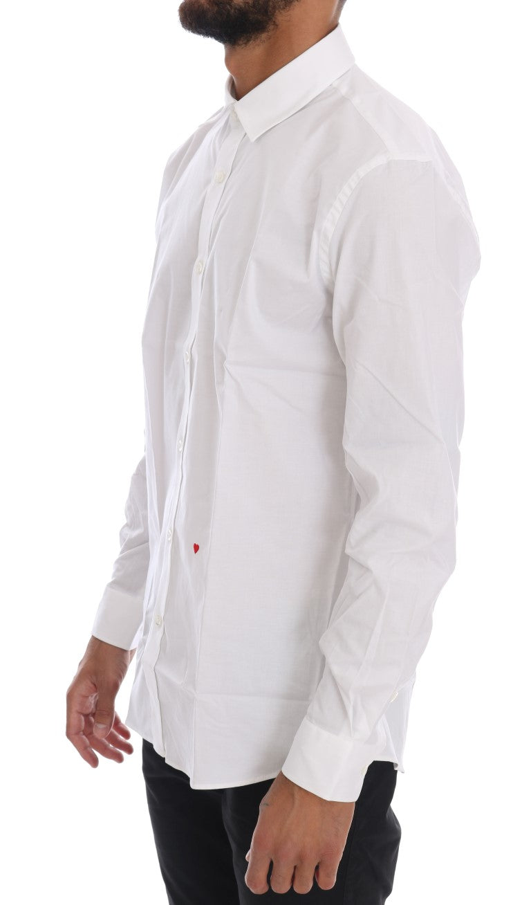 Moschino Elegantes weißes Slim-Fit-Baumwollhemd