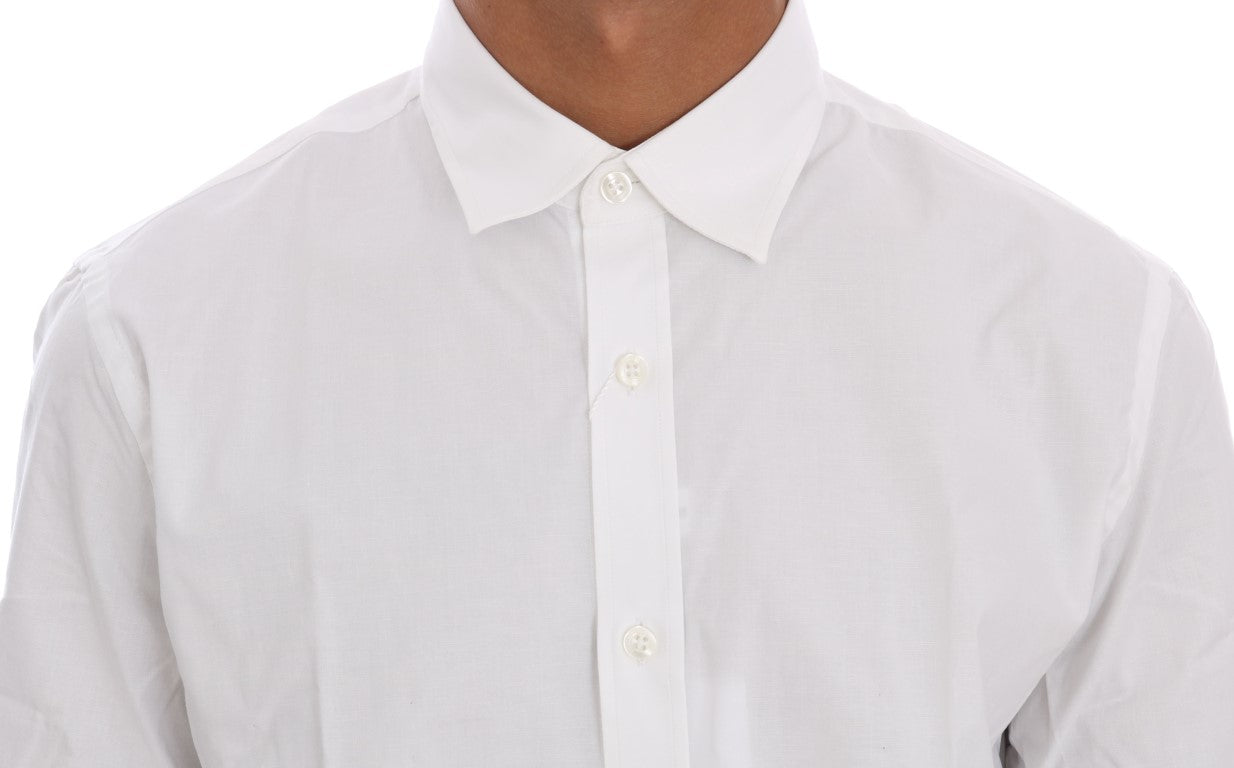 Moschino Elegantes weißes Slim-Fit-Baumwollhemd