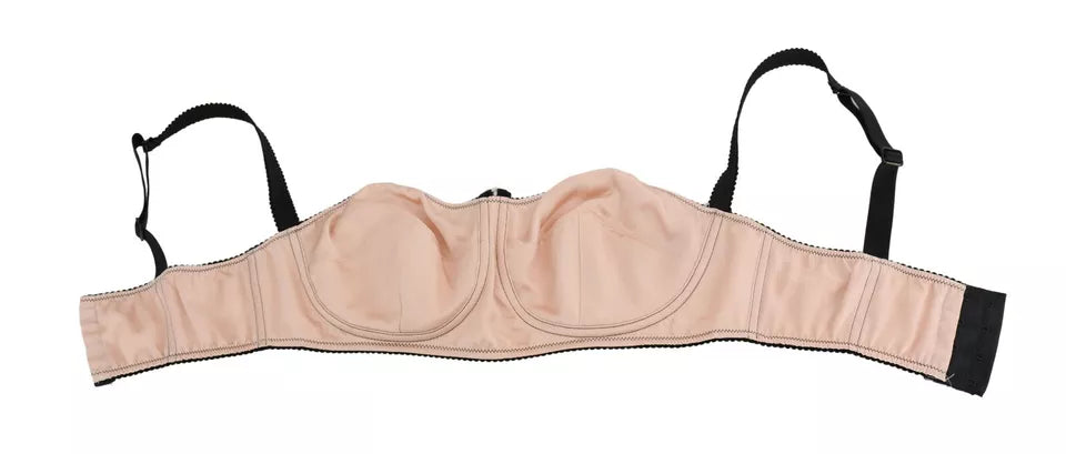 Dolce &amp; Gabbana Sutien Balconcino roz cu bretele negre