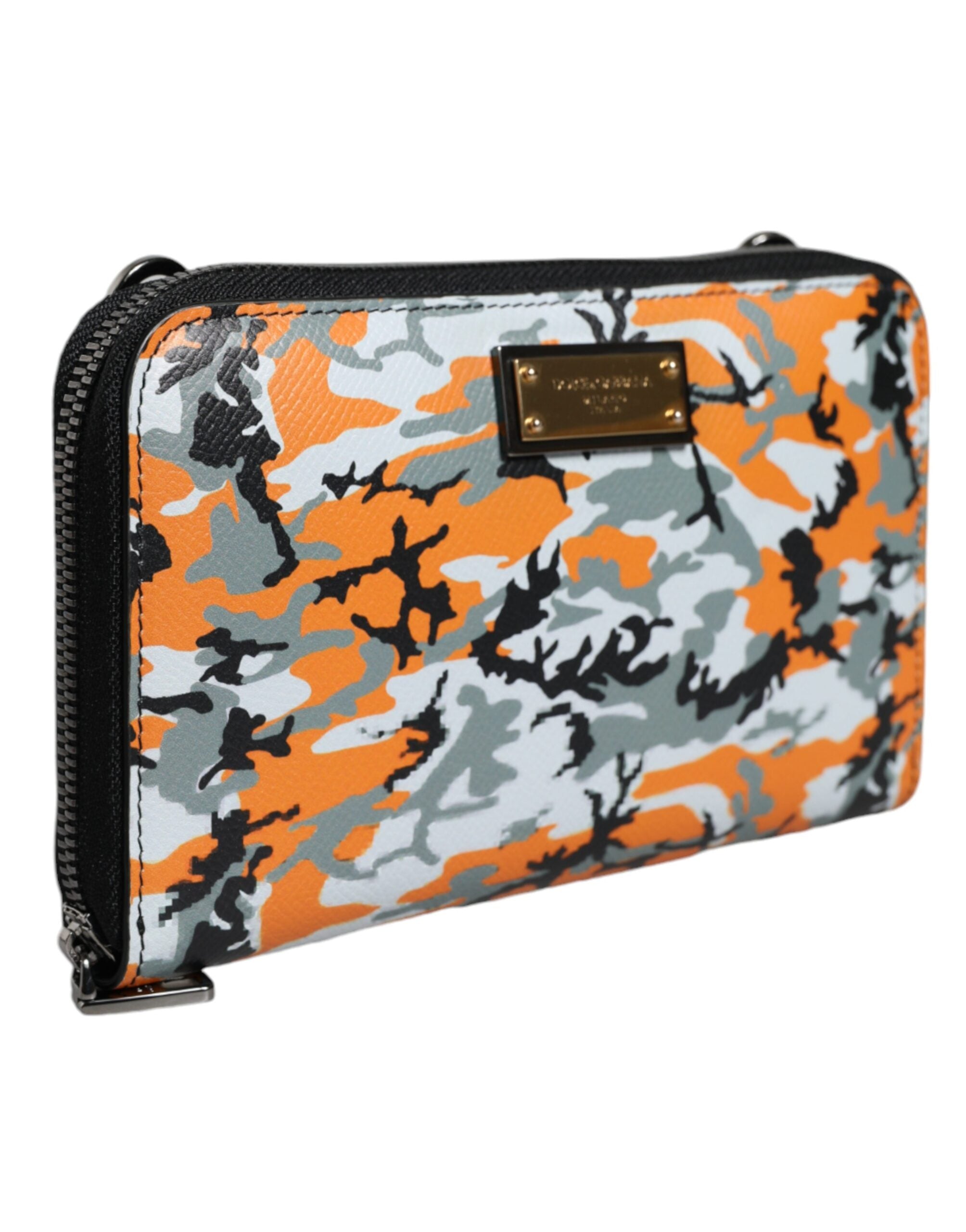 Dolce &amp; Gabbana Mehrfarbige Umhängetasche aus Camouflage-Leder
