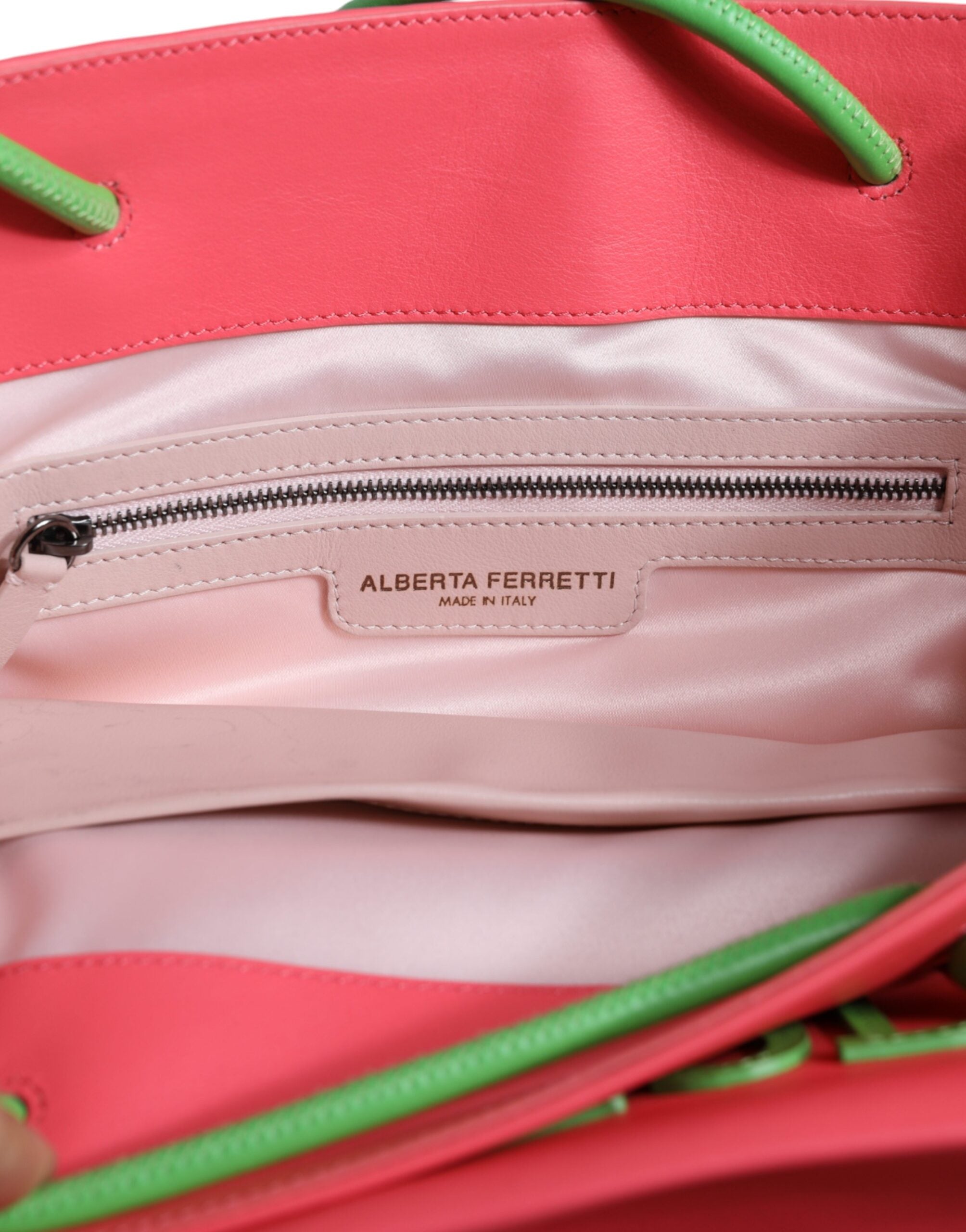 Geantă tote din piele roz Alberta Ferretti Weekend Wednesday Shopping Tote