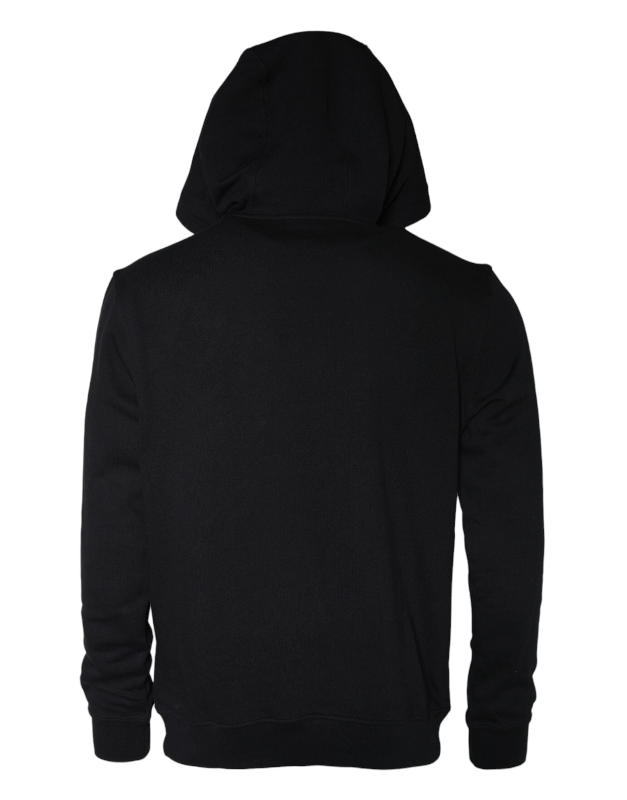 Versace Schwarzer Kapuzenpullover aus Baumwolle mit Medusa-Print