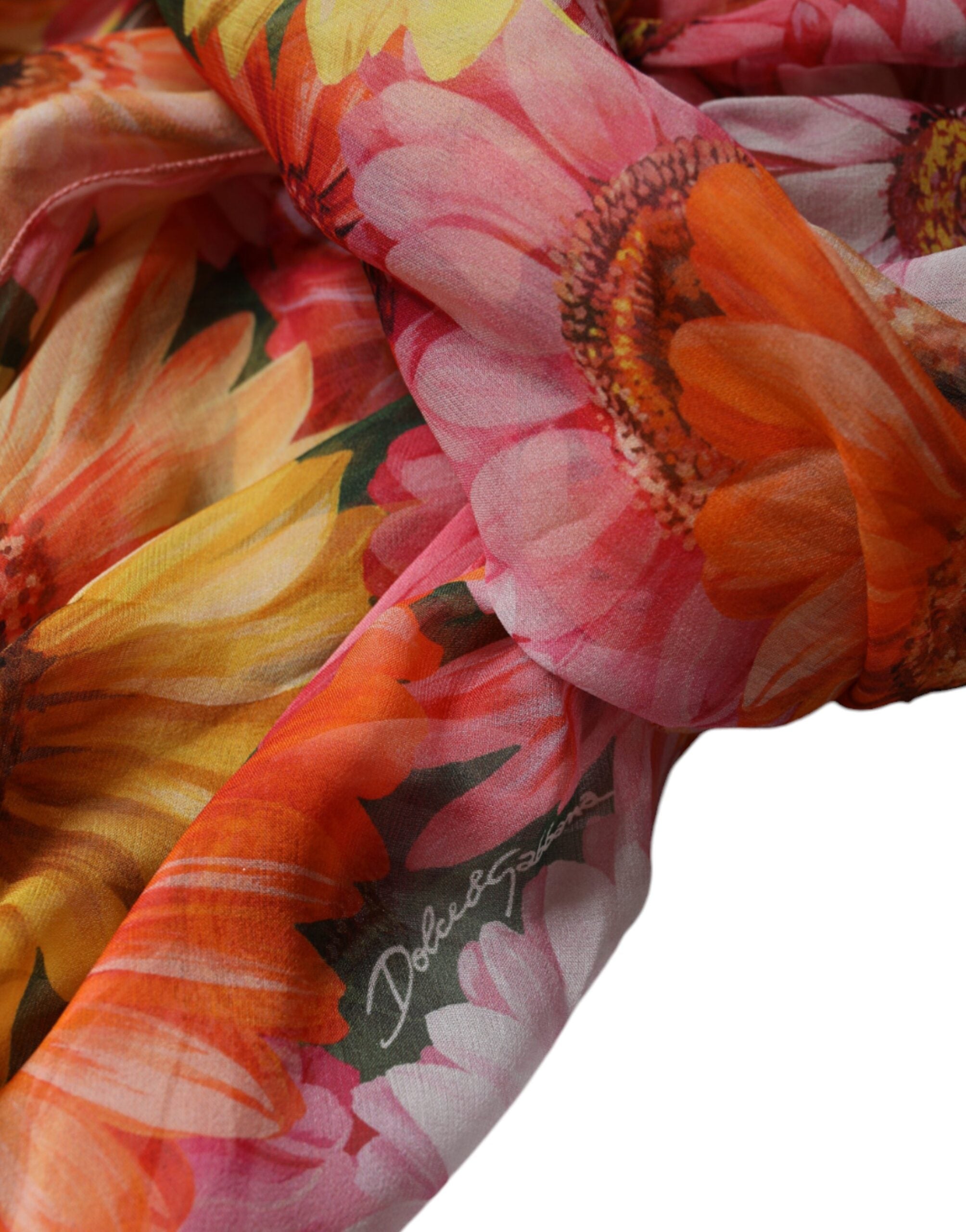 Rochie midi Dolce &amp; Gabbana cu imprimeu floral multicolor, fără mâneci, cu decolteu în V