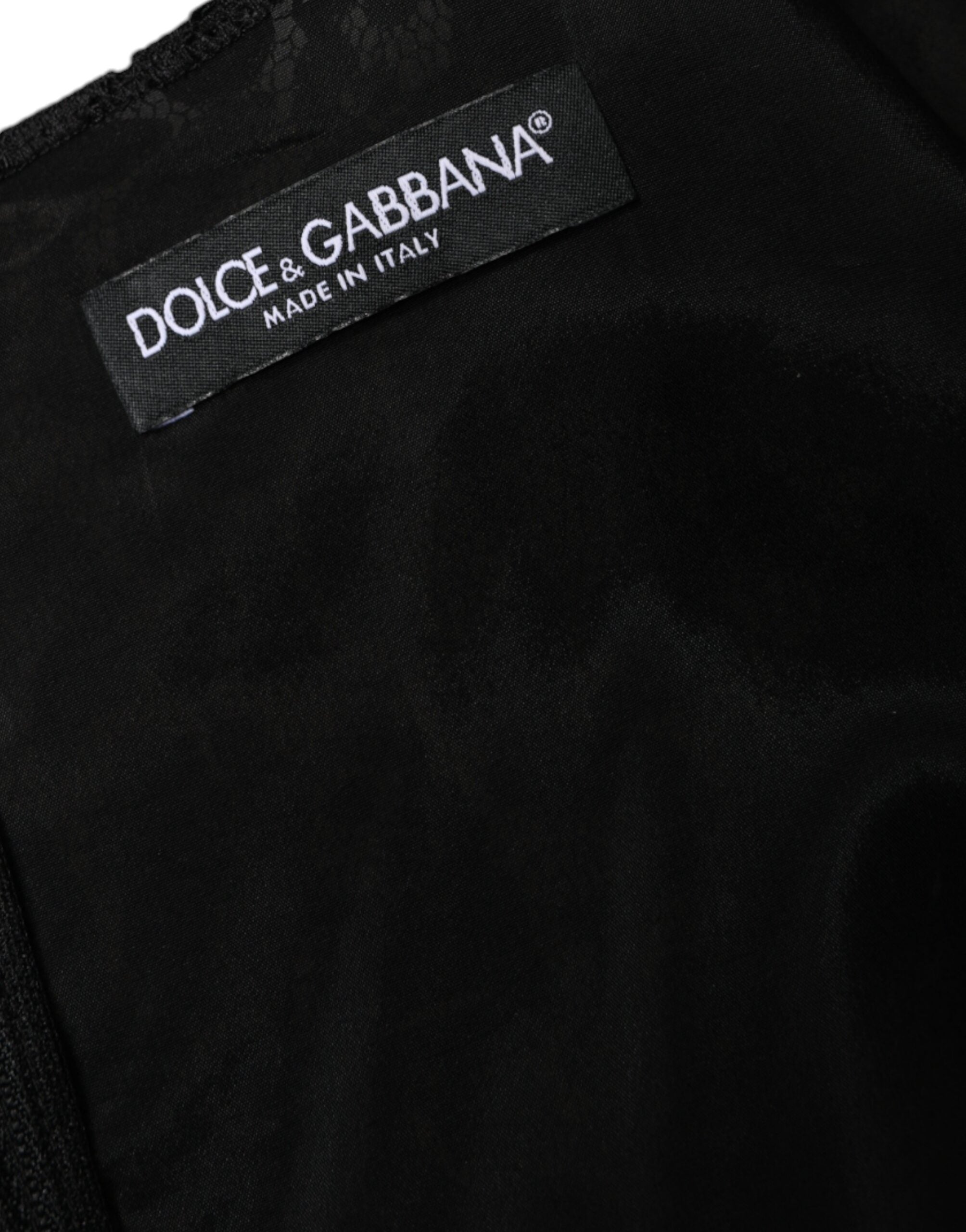 Rochie mini fără mâneci cu imprimeu floral din dantelă Dolce &amp; Gabbana neagră