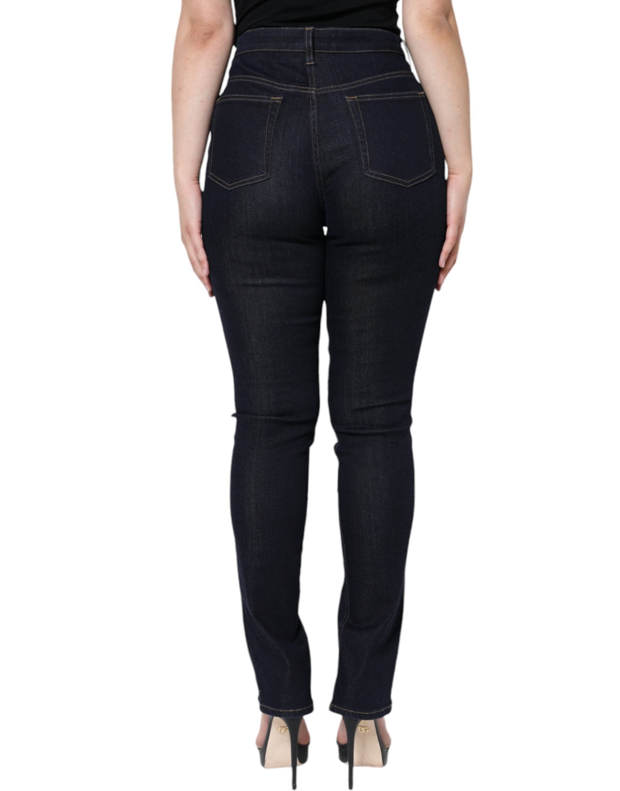 Dolce &amp; Gabbana – Schwarze Skinny-Jeans aus Baumwollmischung