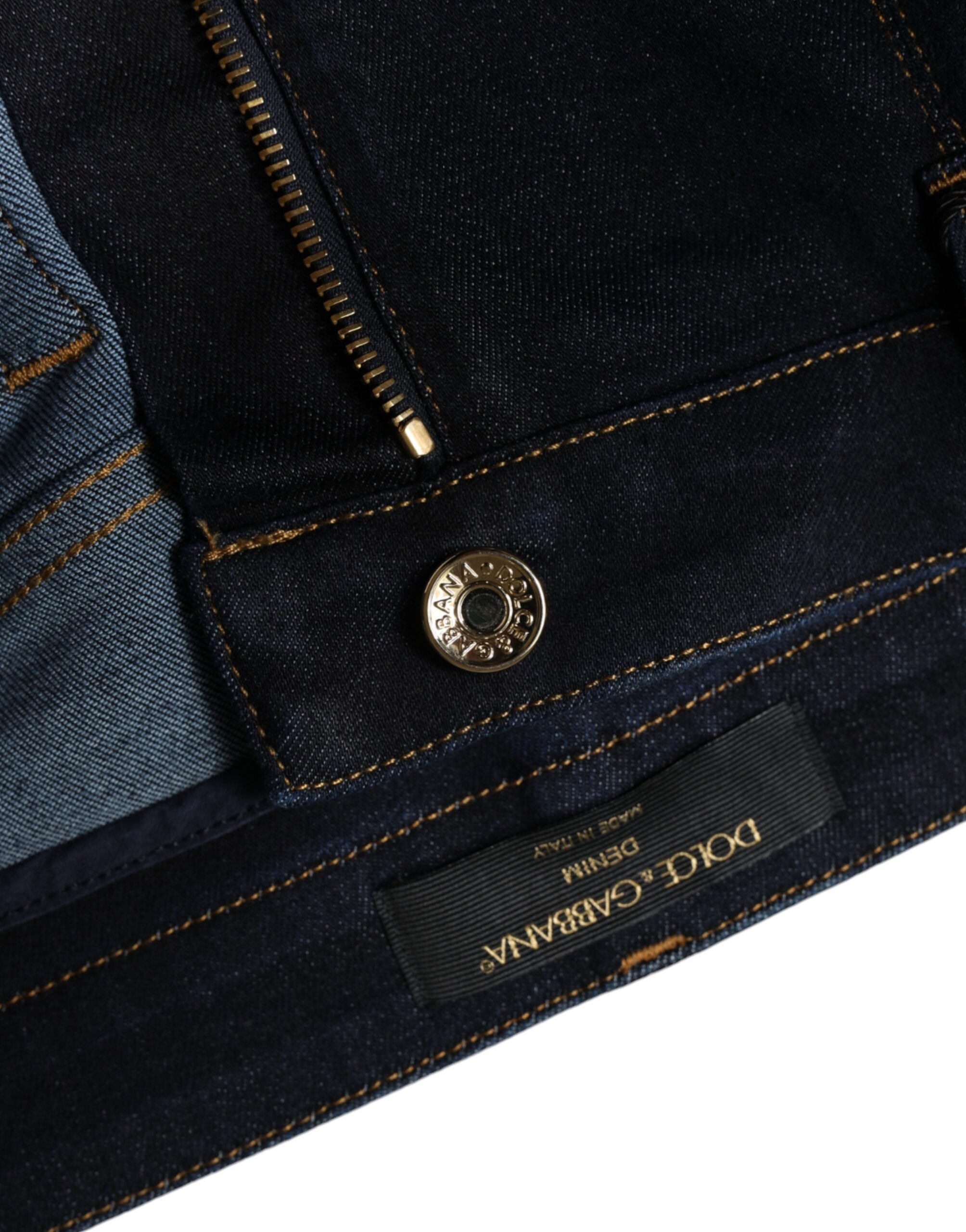 Dolce &amp; Gabbana – Schwarze Skinny-Jeans aus Baumwollmischung