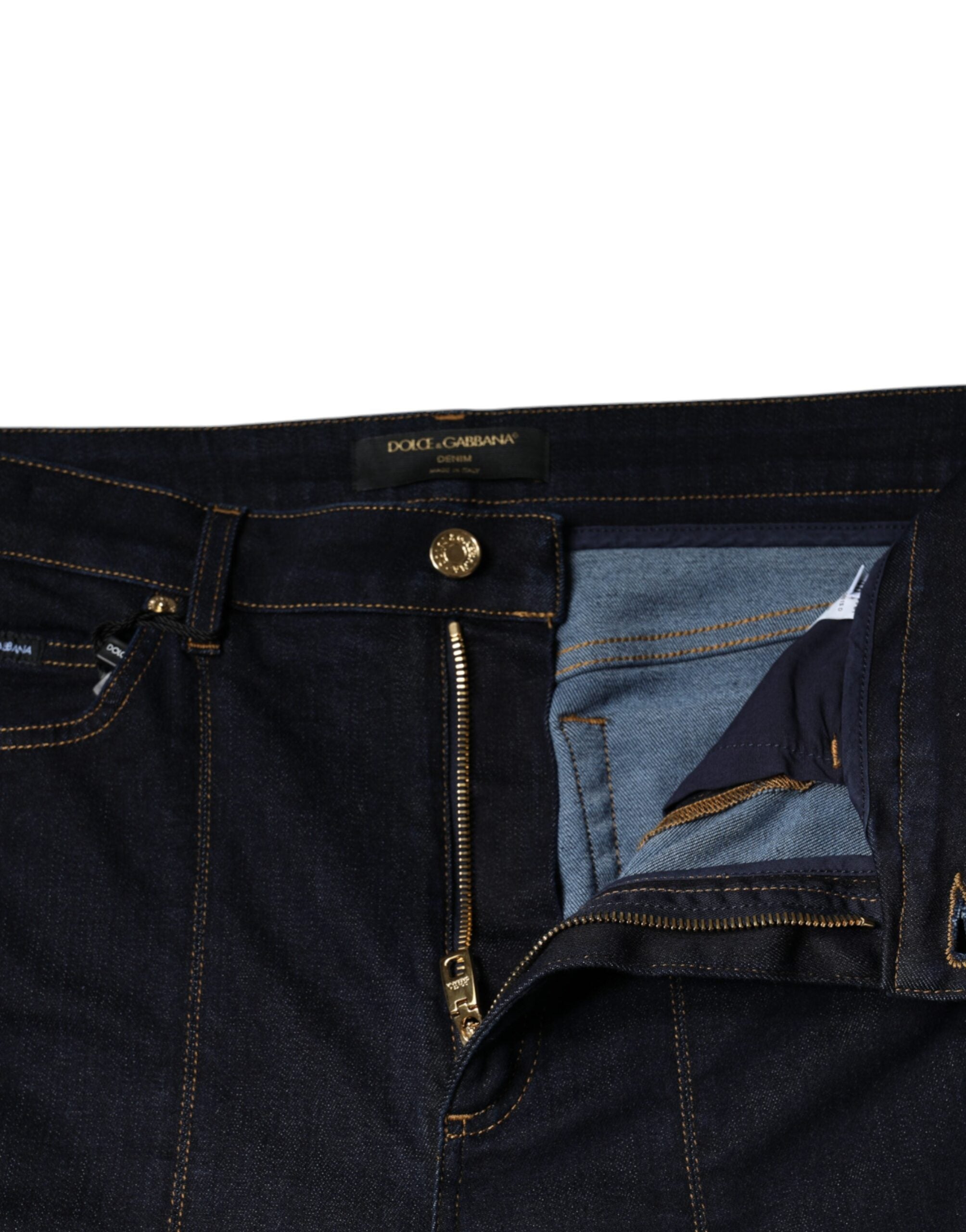 Dolce &amp; Gabbana – Schwarze Skinny-Jeans aus Baumwollmischung