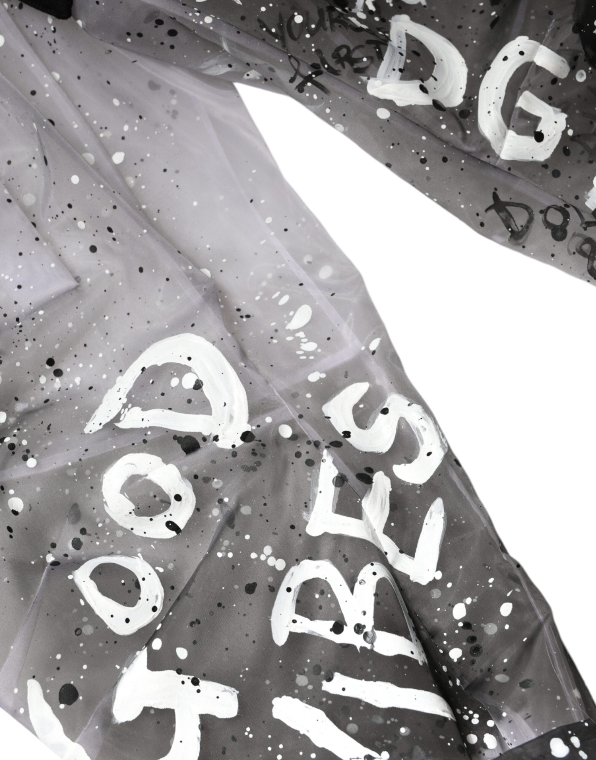 Dolce &amp; Gabbana – Weiße, durchsichtige, verkürzte Cargohose mit Logo