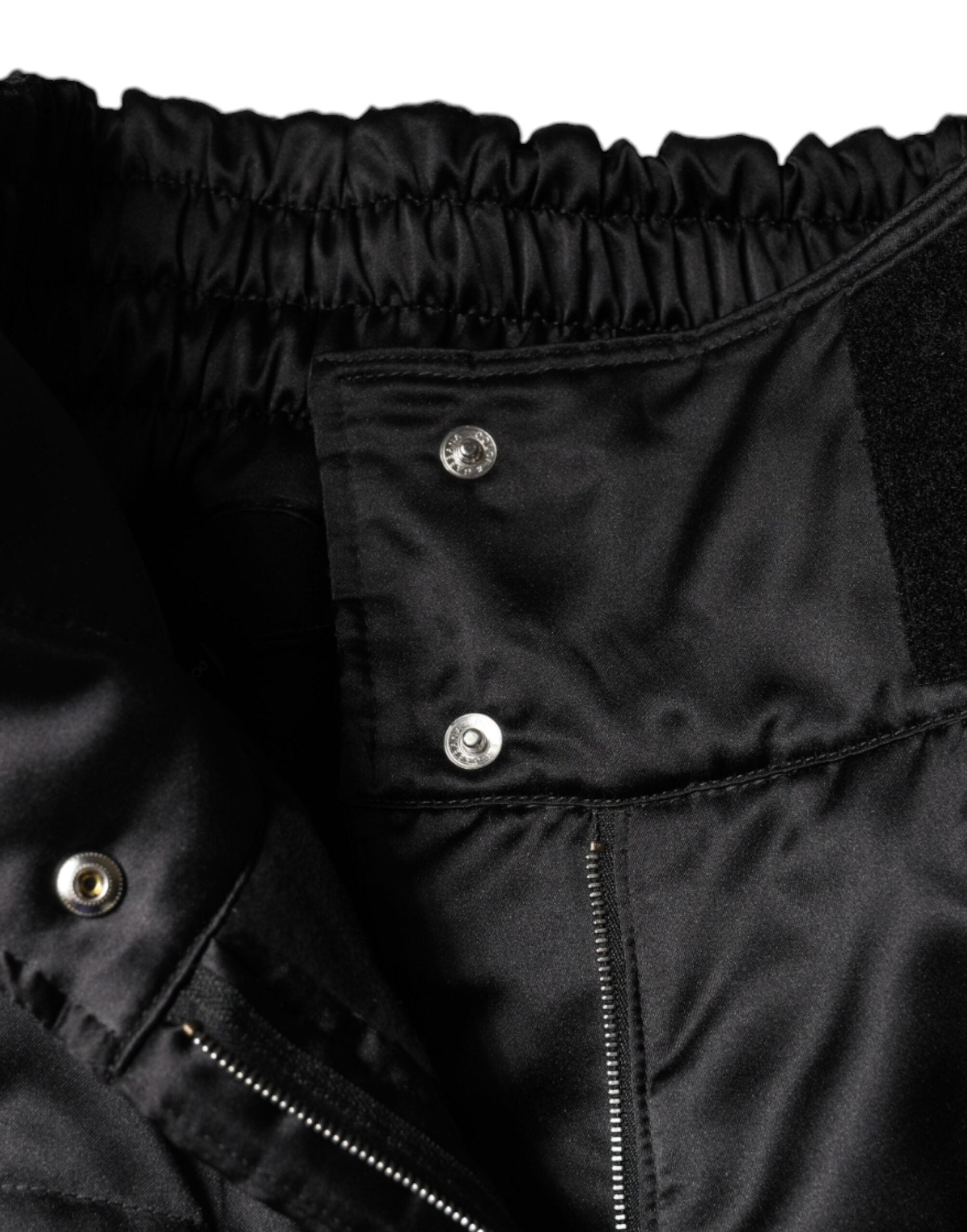 Dolce &amp; Gabbana Schwarze gesteppte Bootcut-Hose mit hoher Taille für Damen