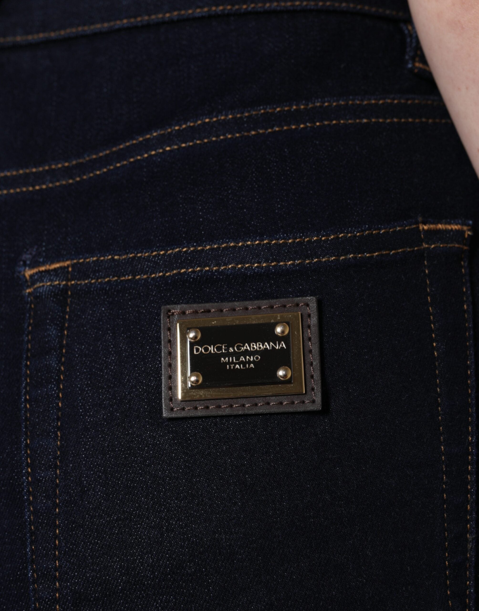 Dolce &amp; Gabbana Schwarze GRACE Skinny Jeans mit hoher Taille