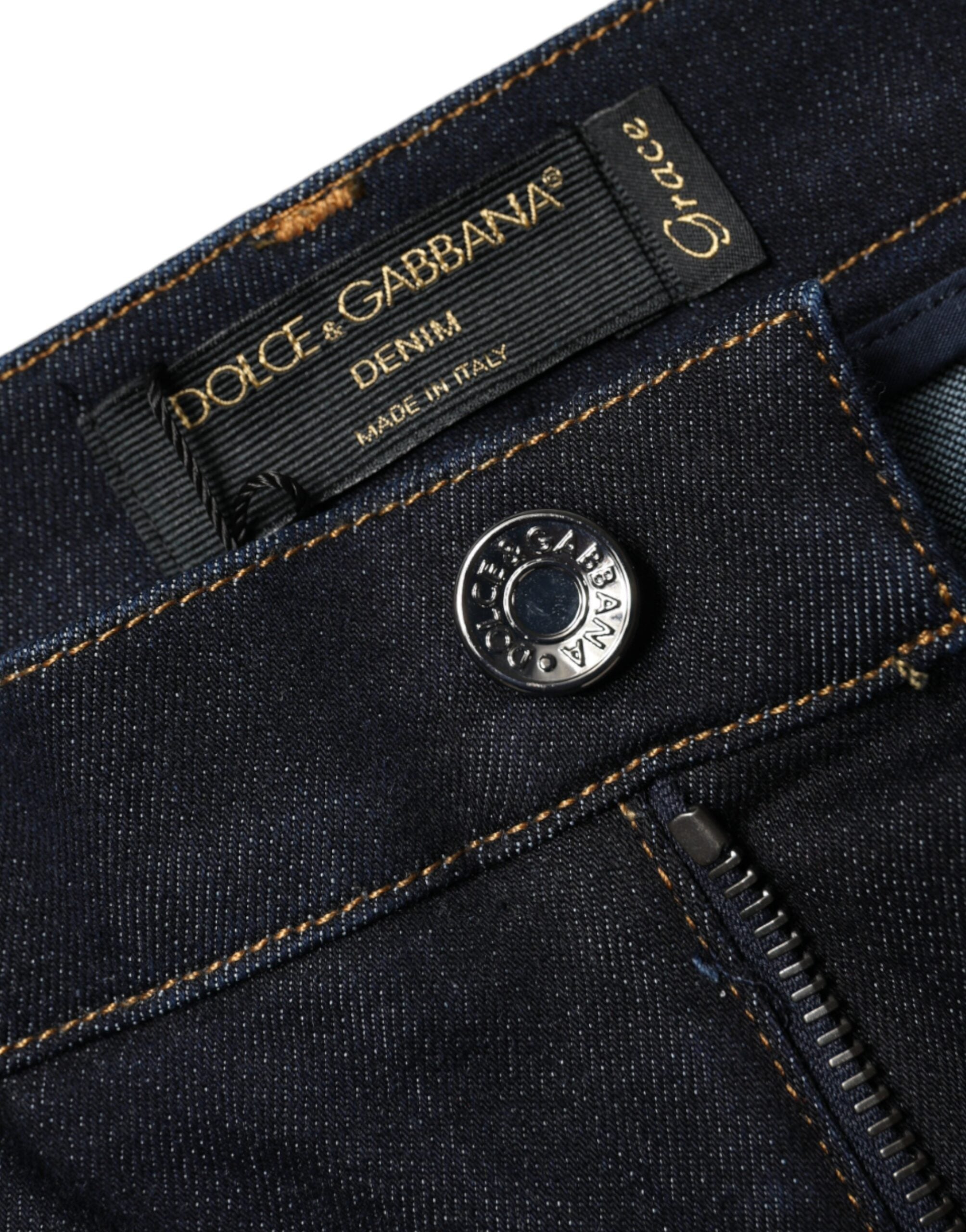 Dolce &amp; Gabbana Schwarze GRACE Skinny Jeans mit hoher Taille
