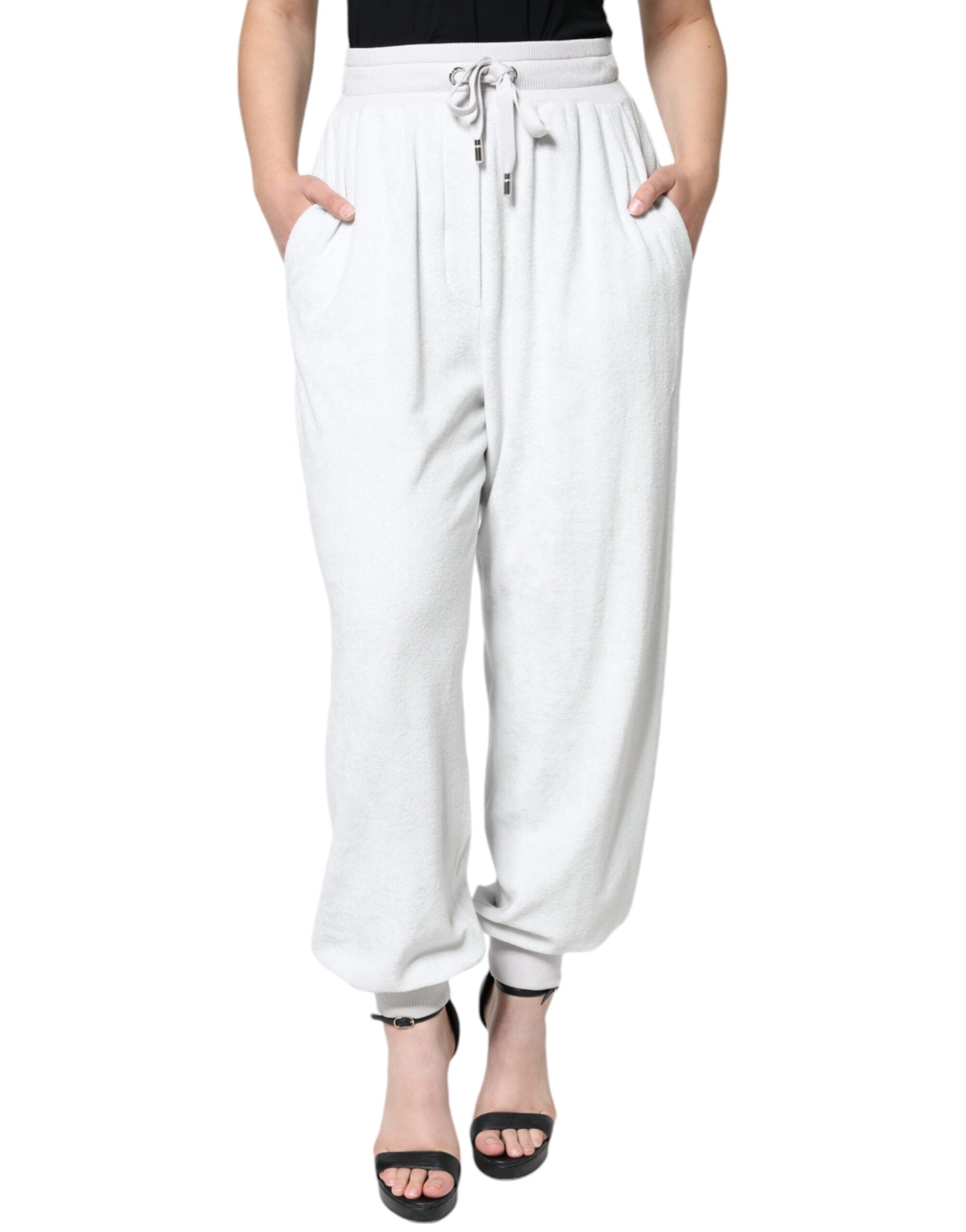 Dolce &amp; Gabbana – Weiße Jogginghose aus Nylon