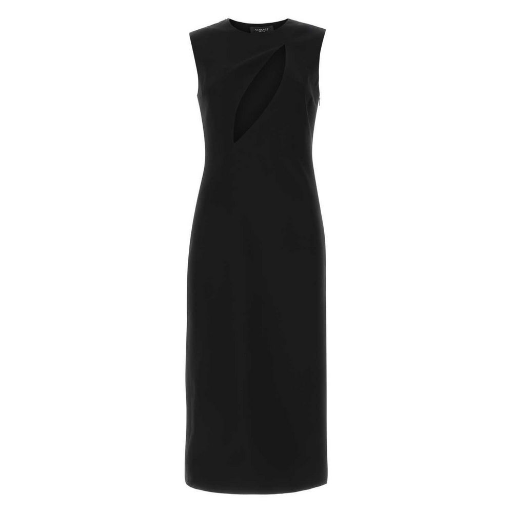 Versace Schwarzes Viskose-Damenkleid