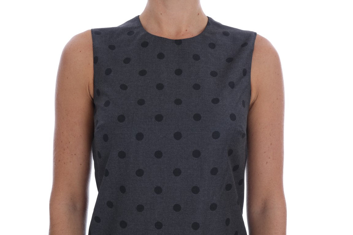 Dolce &amp; Gabbana Schickes ärmelloses Wollkleid mit Polka Dots