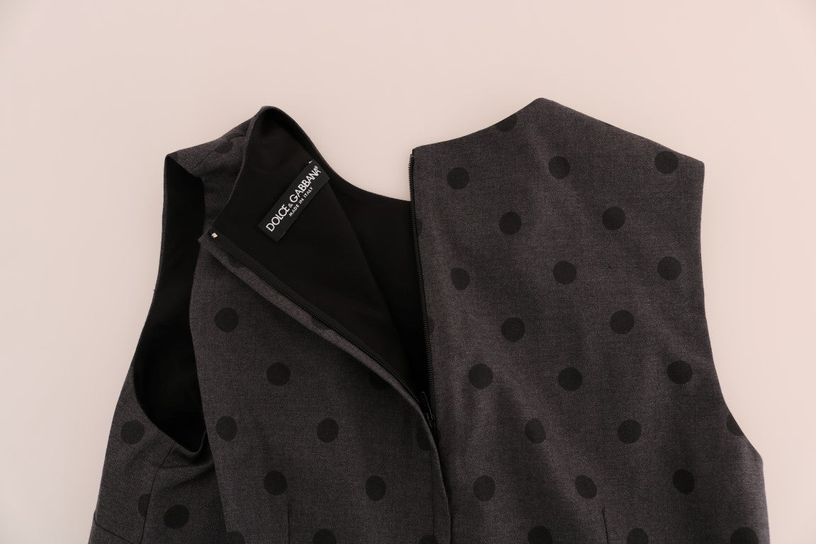Dolce &amp; Gabbana Schickes ärmelloses Wollkleid mit Polka Dots