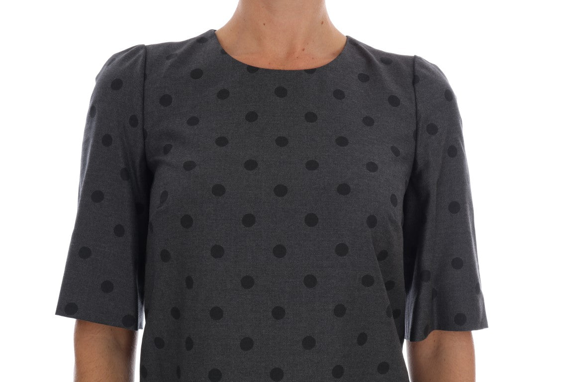 Dolce &amp; Gabbana Schickes gepunktetes Wollkleid