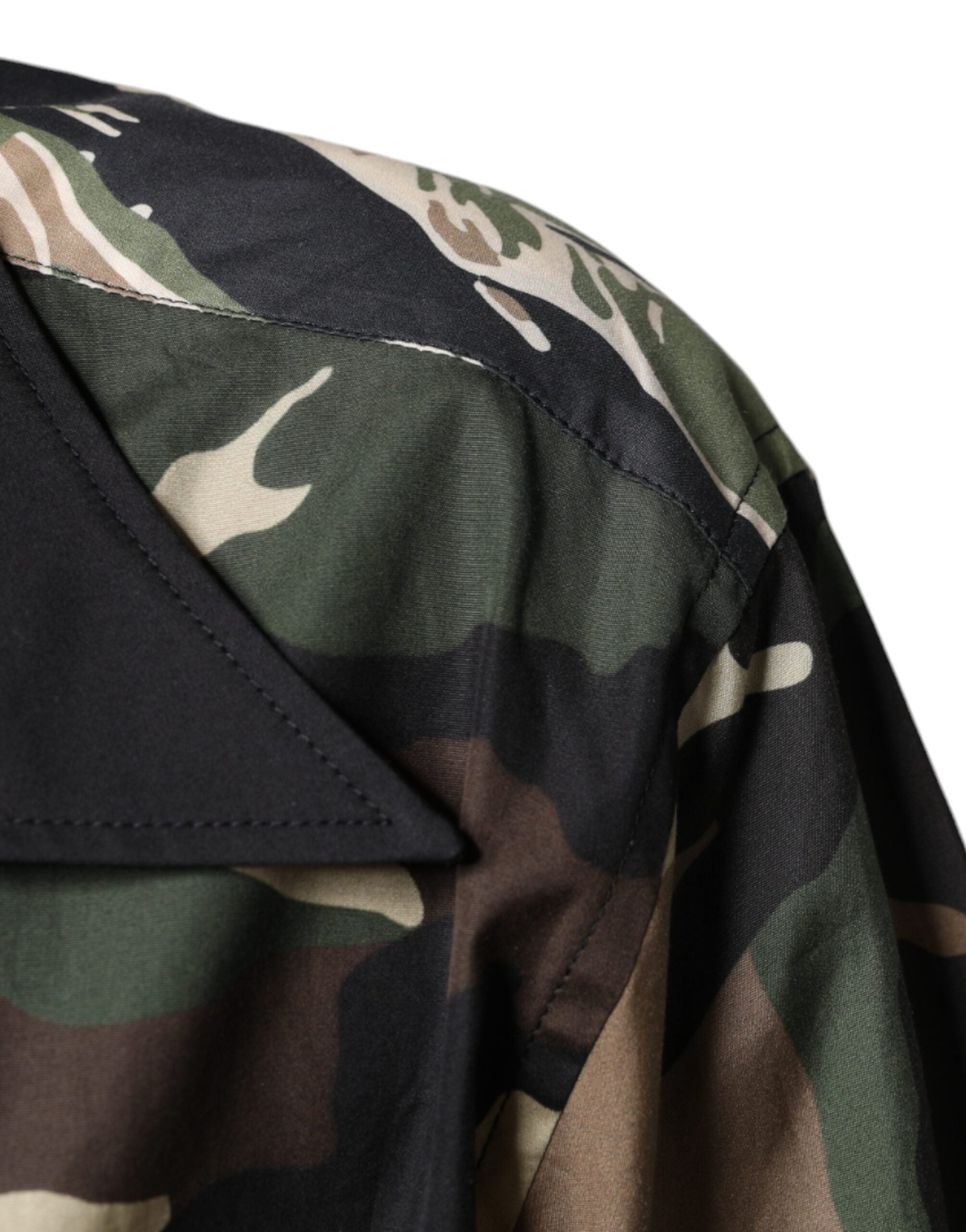 Dolce &amp; Gabbana Mehrfarbiges Camouflage Button-Down-Freizeithemd für Herren