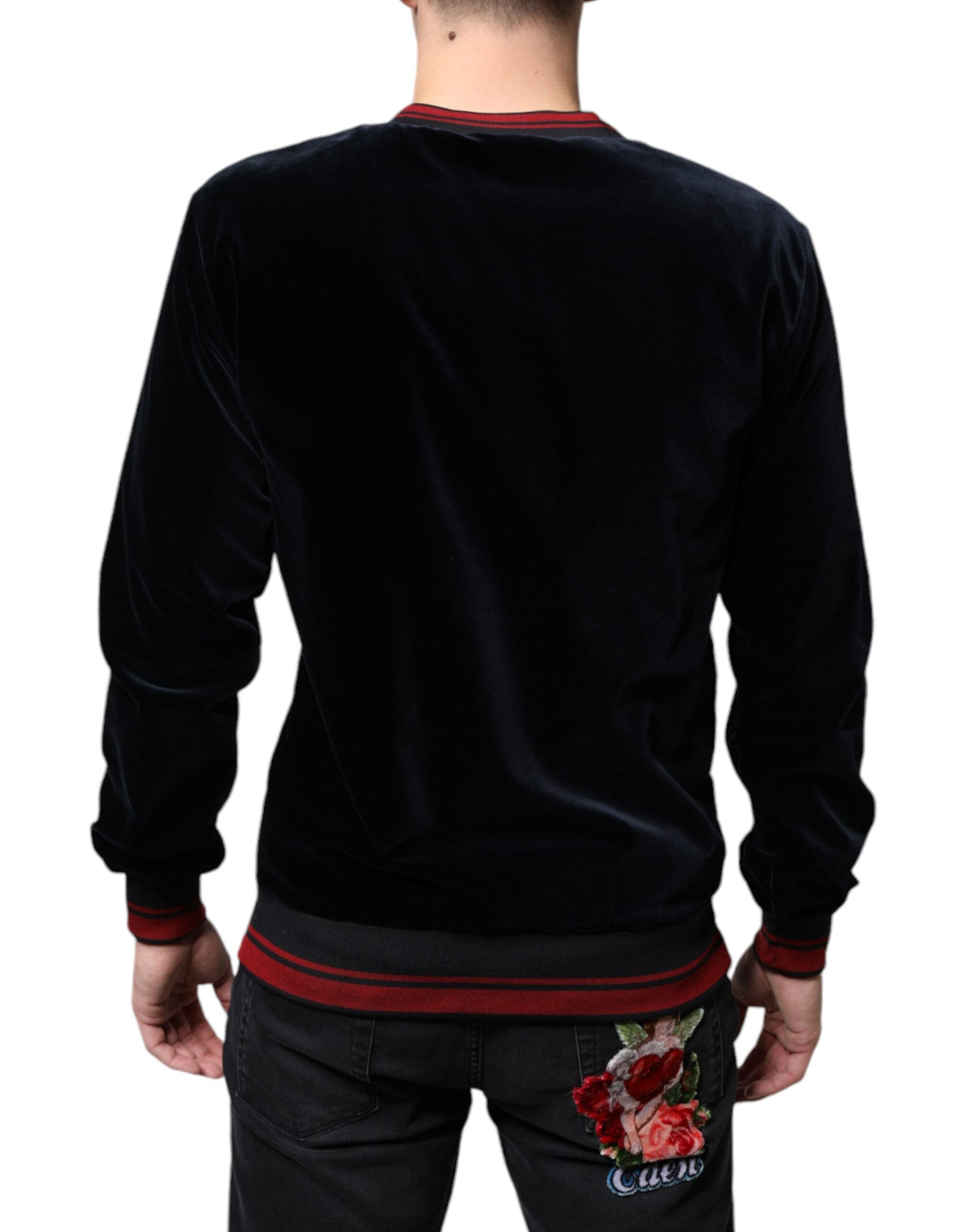 Dolce &amp; Gabbana Mehrfarbiges Jacquard-Sweatshirt mit Rundhalsausschnitt