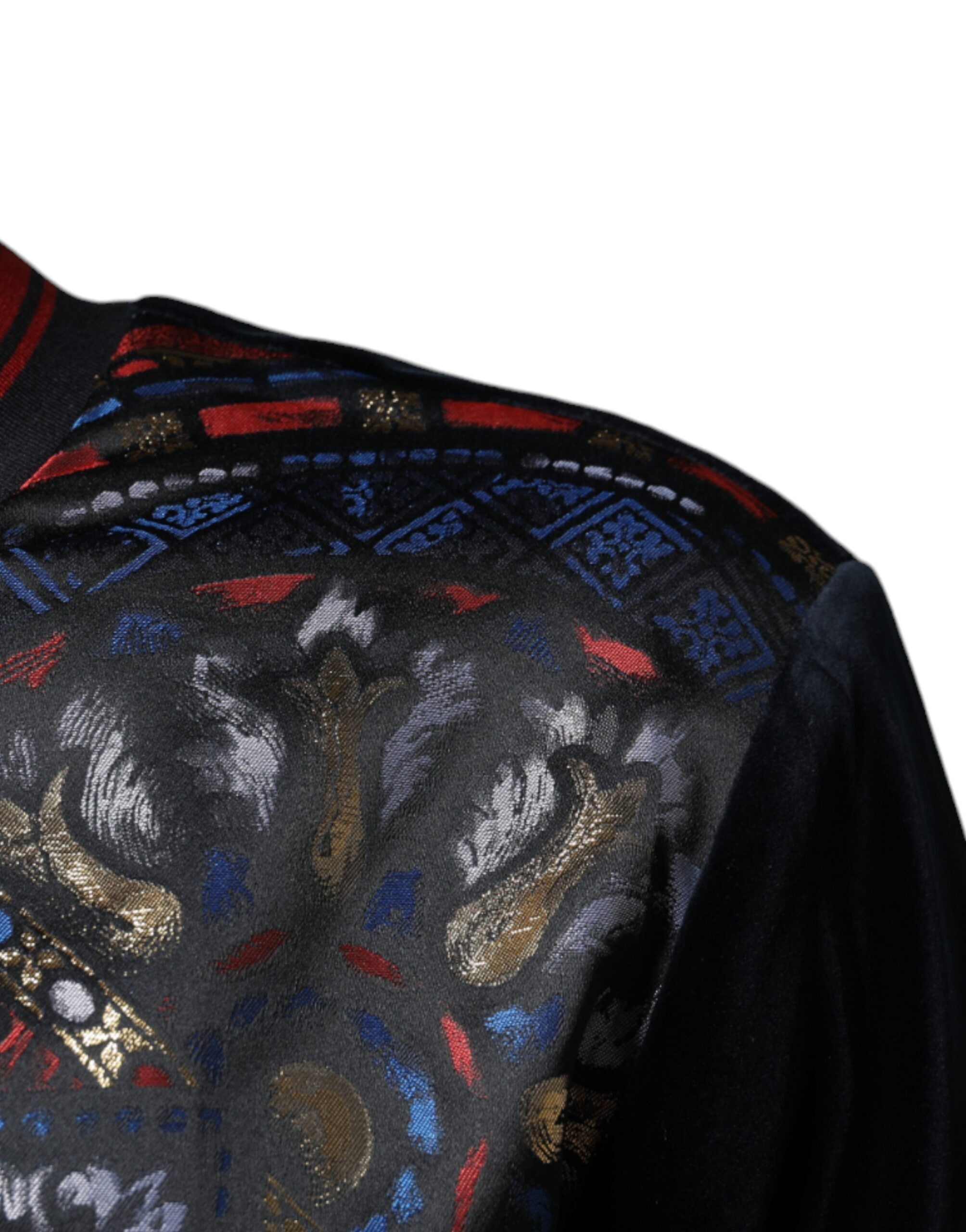 Dolce &amp; Gabbana Mehrfarbiges Jacquard-Sweatshirt mit Rundhalsausschnitt