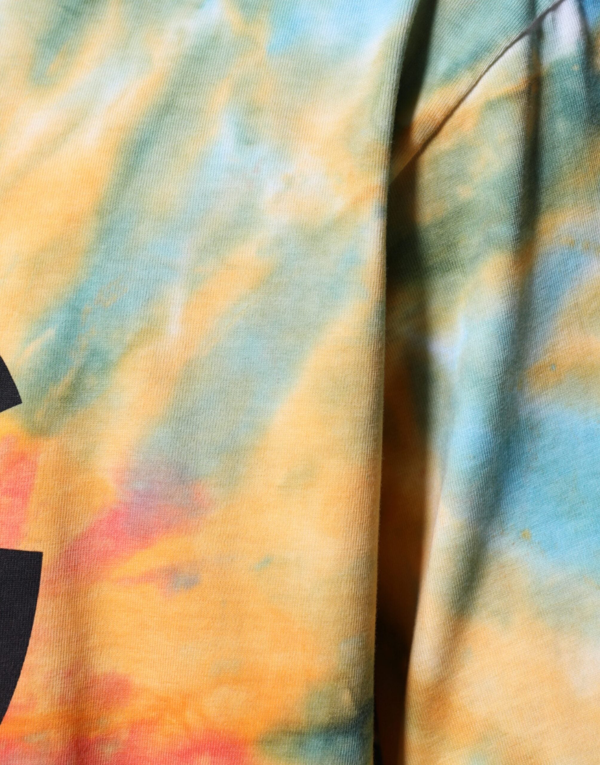 Dolce &amp; Gabbana Mehrfarbiges T-Shirt aus Baumwolle mit Batik-Logo