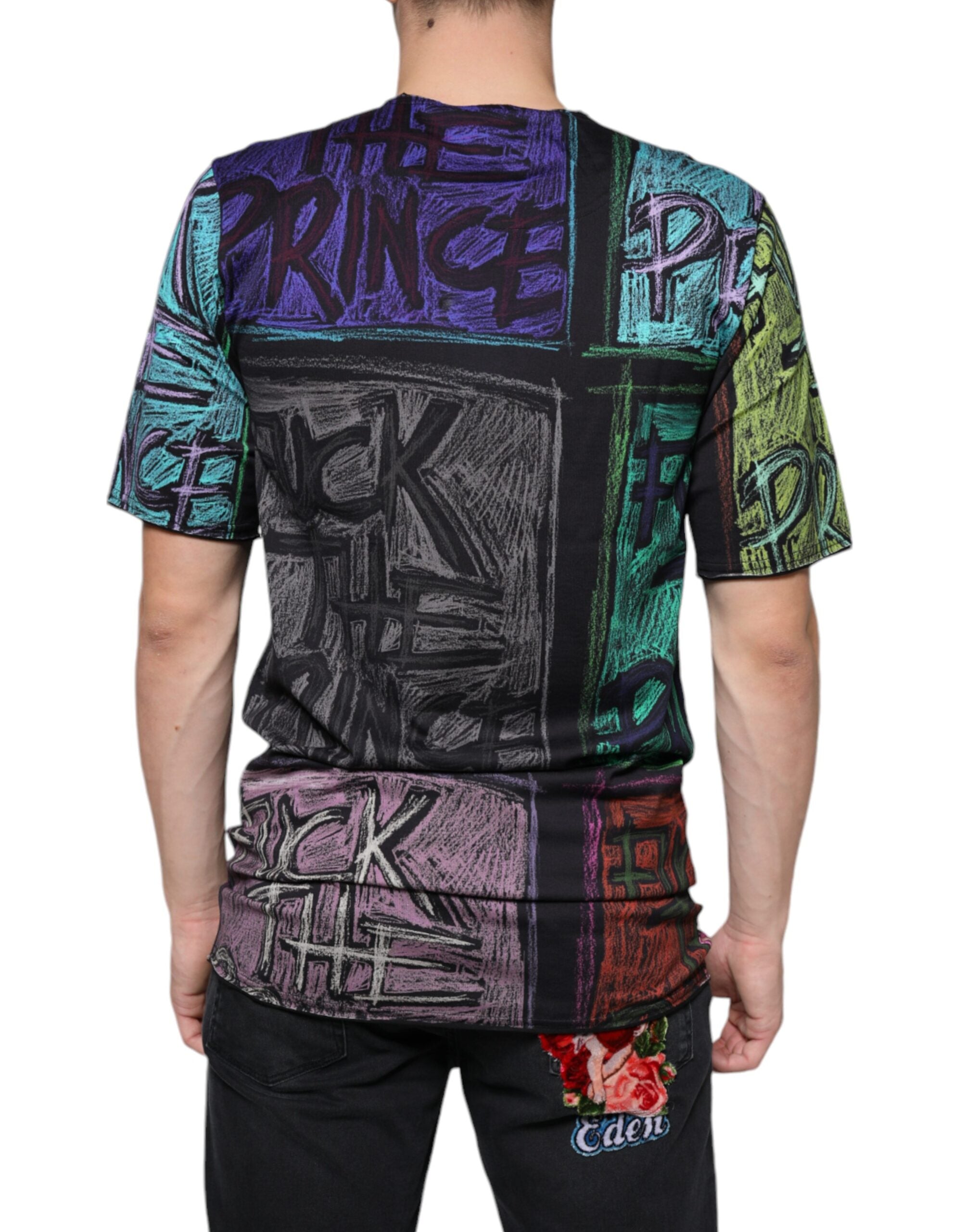 Dolce &amp; Gabbana Baumwoll-T-Shirt mit mehrfarbigem Grafikdruck