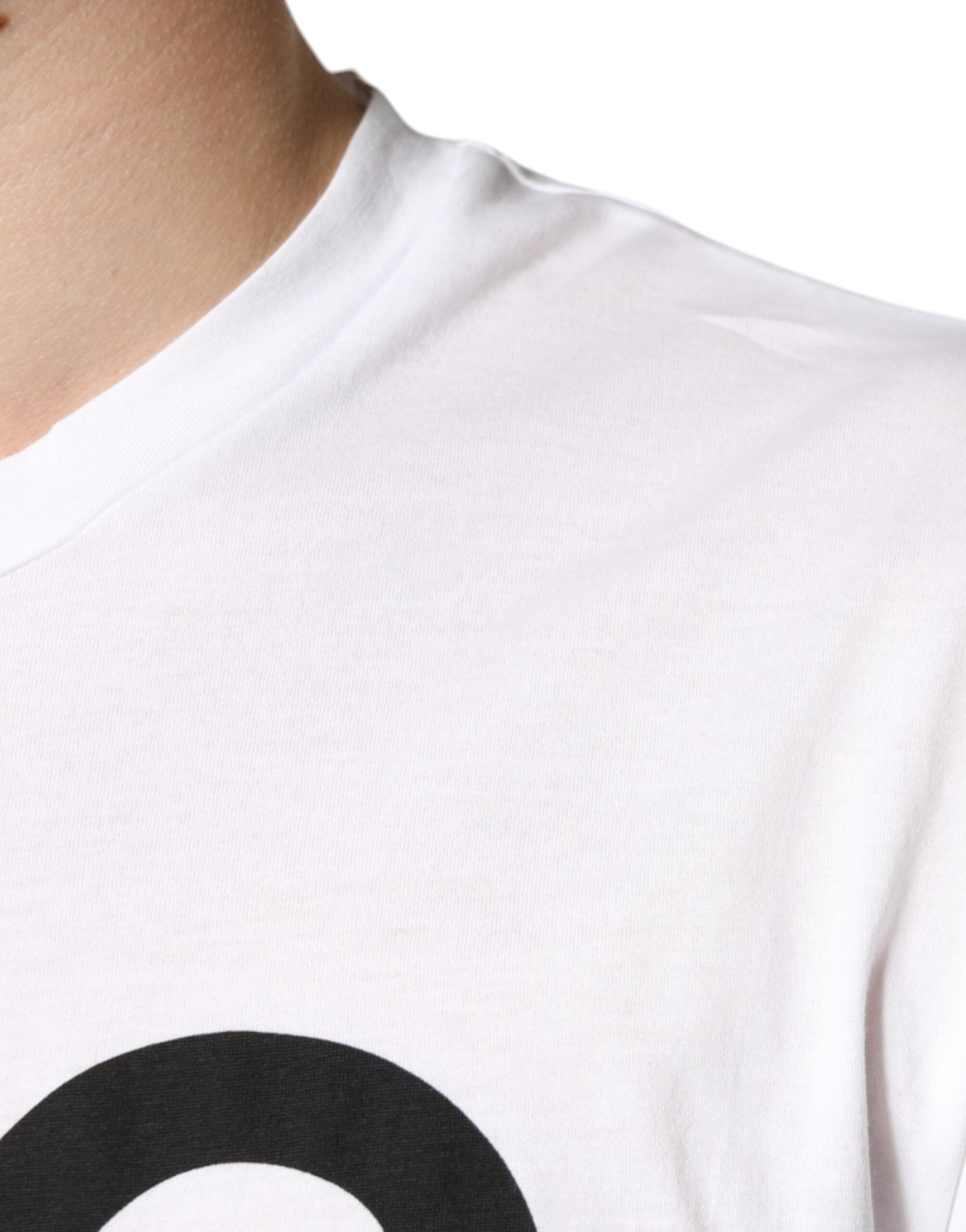 Dolce &amp; Gabbana – Lässiges T-Shirt aus weißer Baumwolle mit DG-Logo-Print