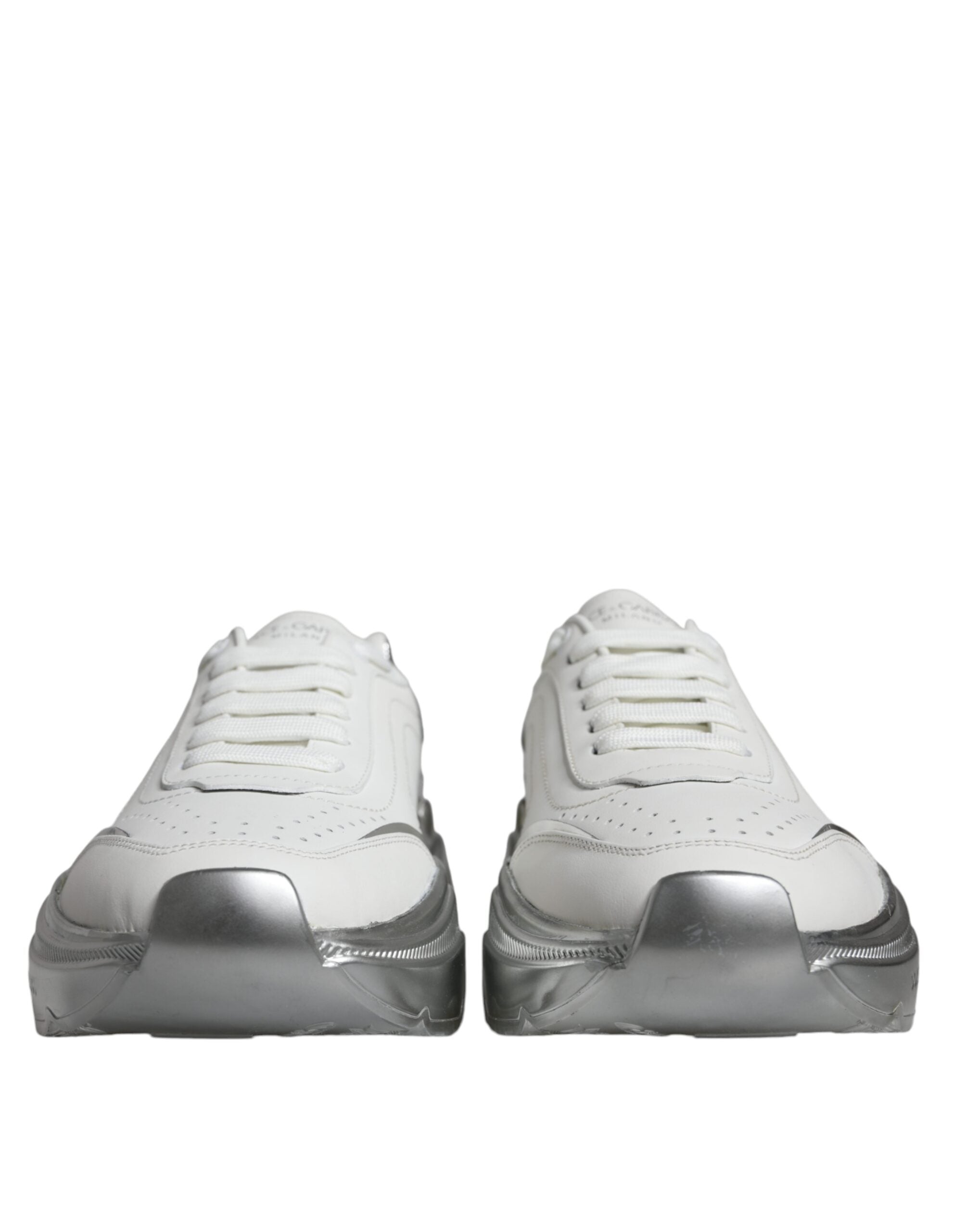 Dolce &amp; Gabbana Daymaster Low Top Sneakers in Weiß und Silber